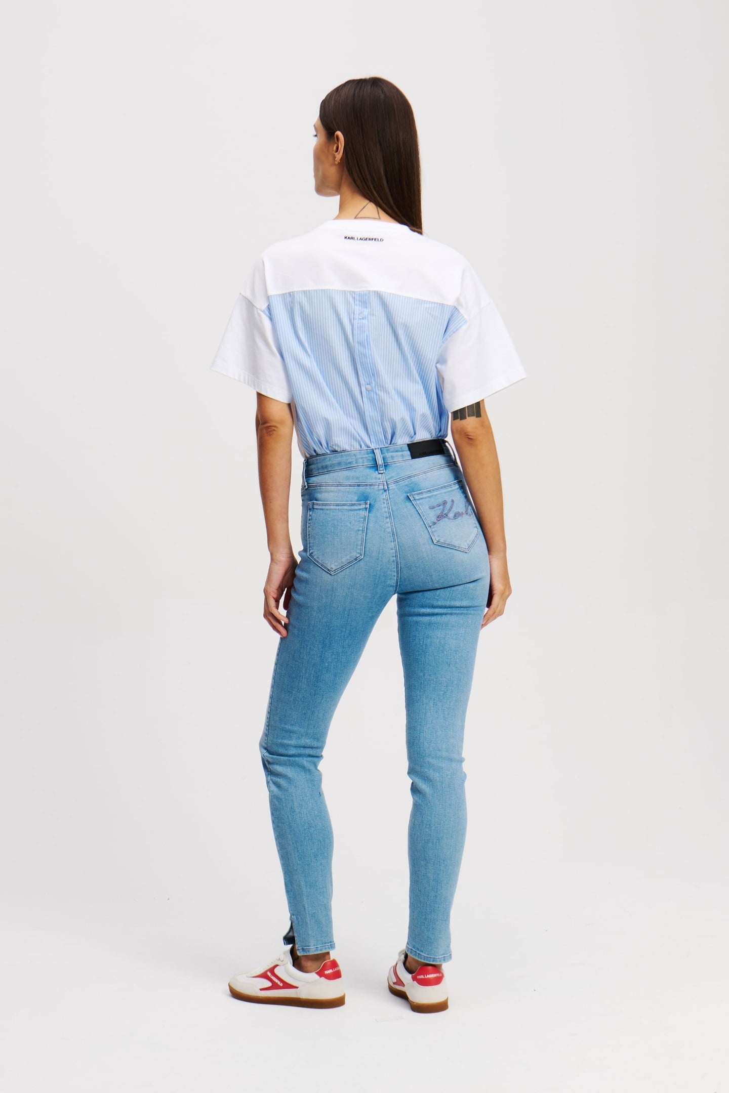 SKINNY DENIM PANTS MID BLUE 2