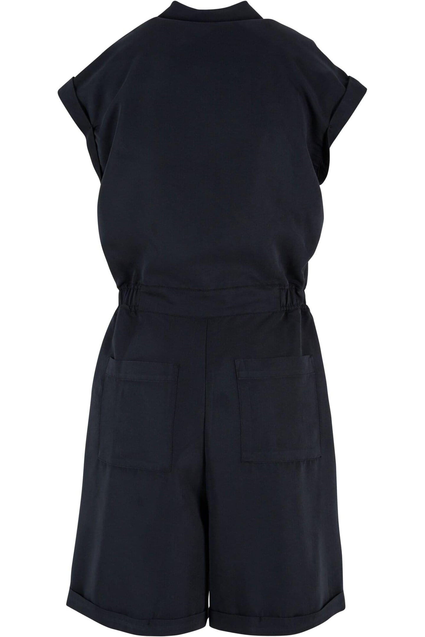 LADIES VISCOSE TWILL JUMPSUIT BLACK 2