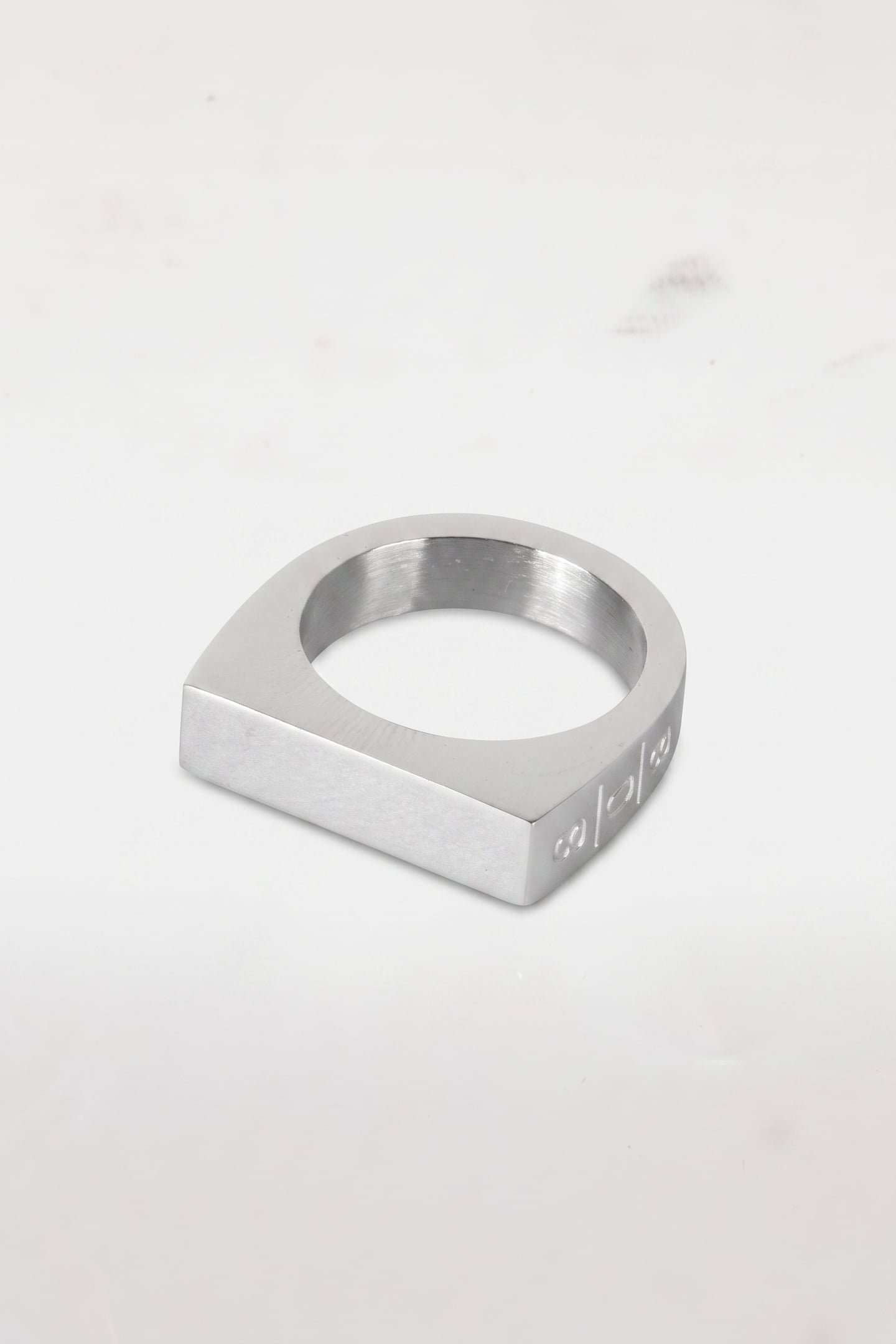 SQUARE RING SILVER / 54 3
