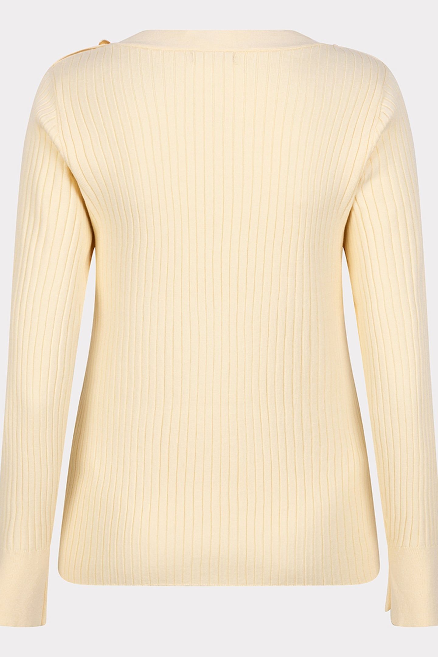 SWEATER RIB BASIC KNIT LIGHT YELLOW 5