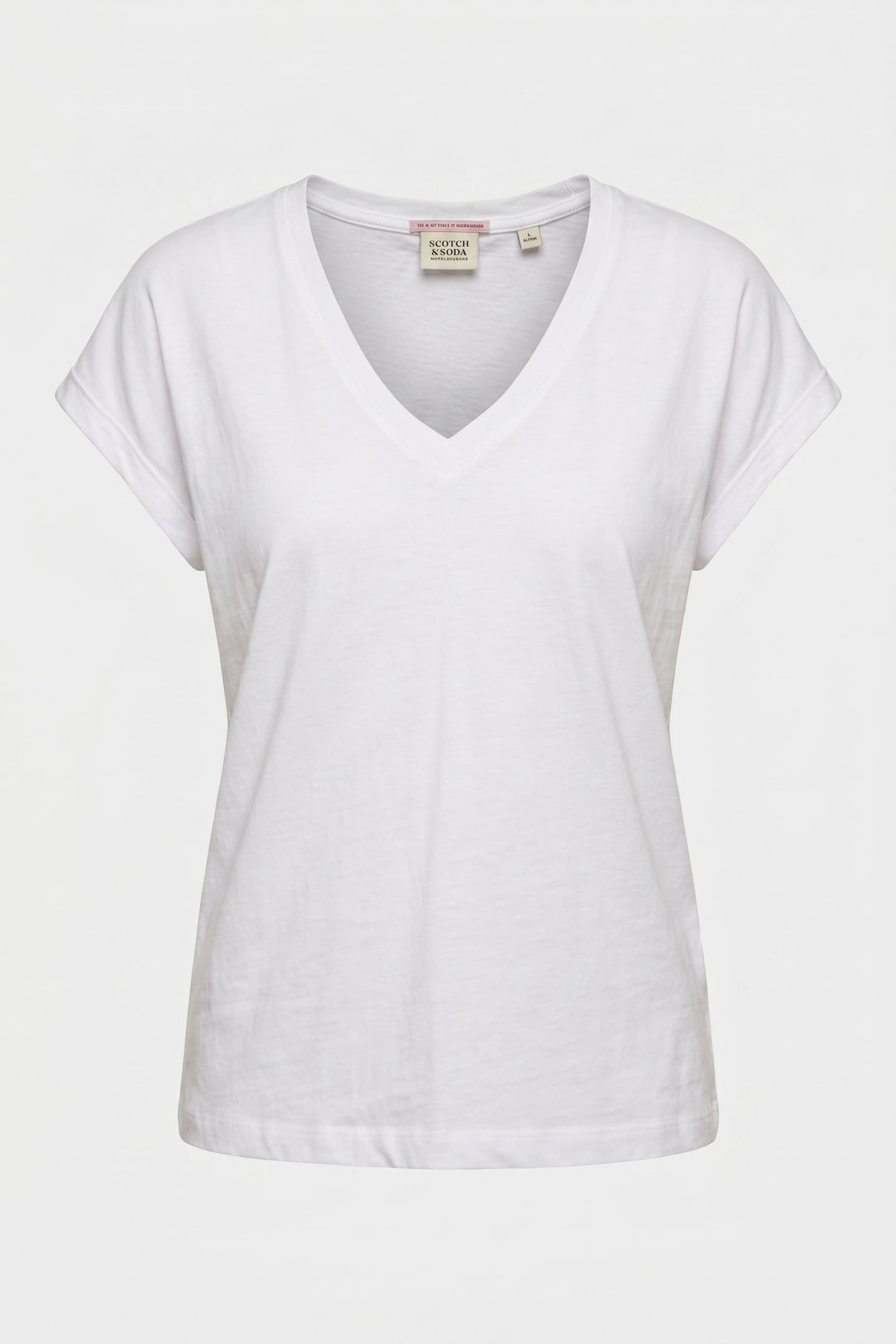 SLUB V-NECK T-SHIRT WHITE 3
