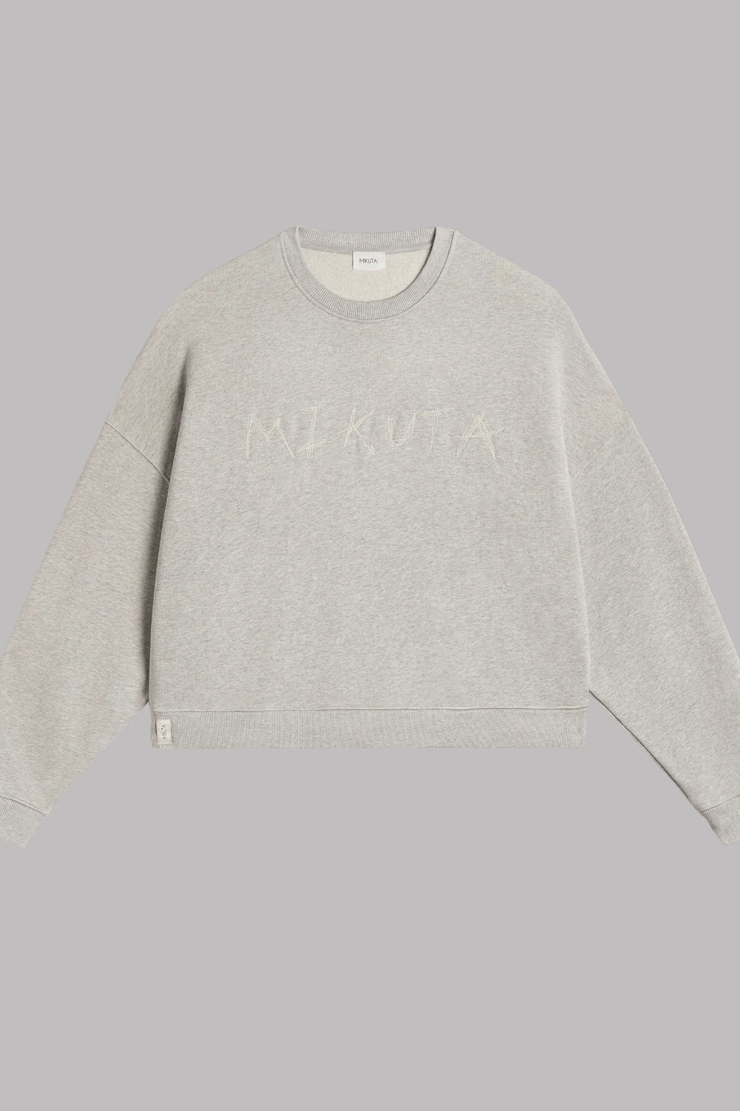 THE GREY EMBROIDERED STANDARD SWEATER 3