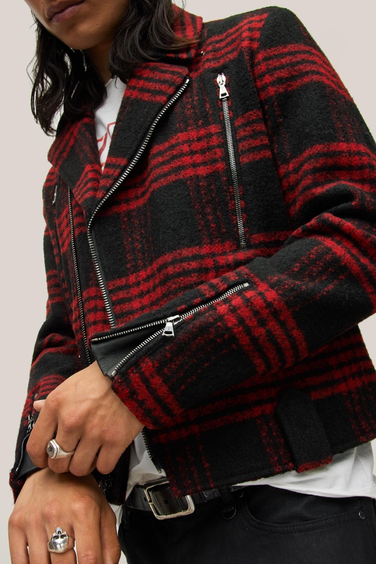 TONY BIKER -BIKER JACKET, RED RUM 3