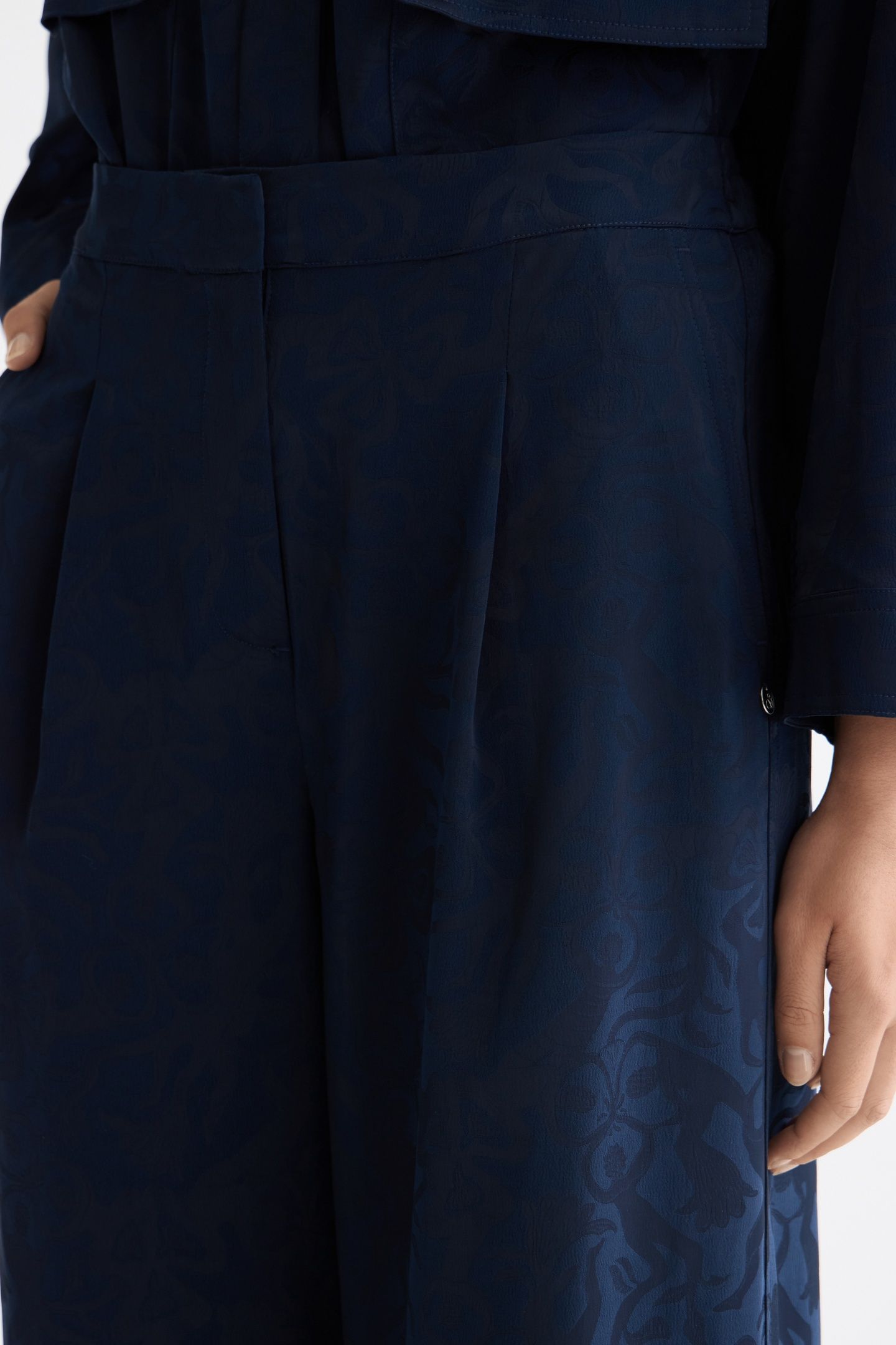 ELENI - HIGH RISE WIDE LEG PYJAMA PANTS SKY CAPTAIN 4