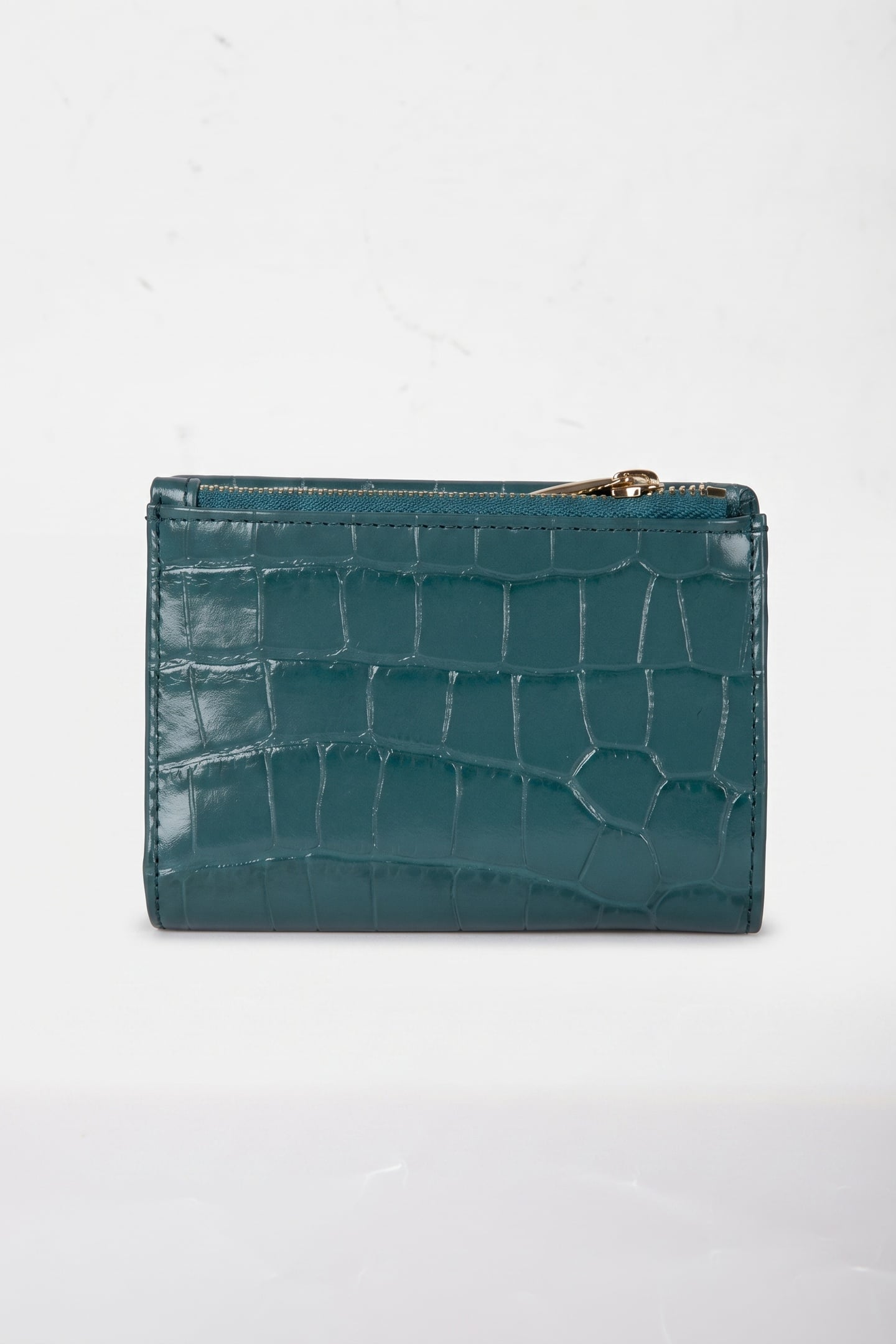 CLASSIC SMALL BI-FOLD W/ ZIP TEAL+NERO 2