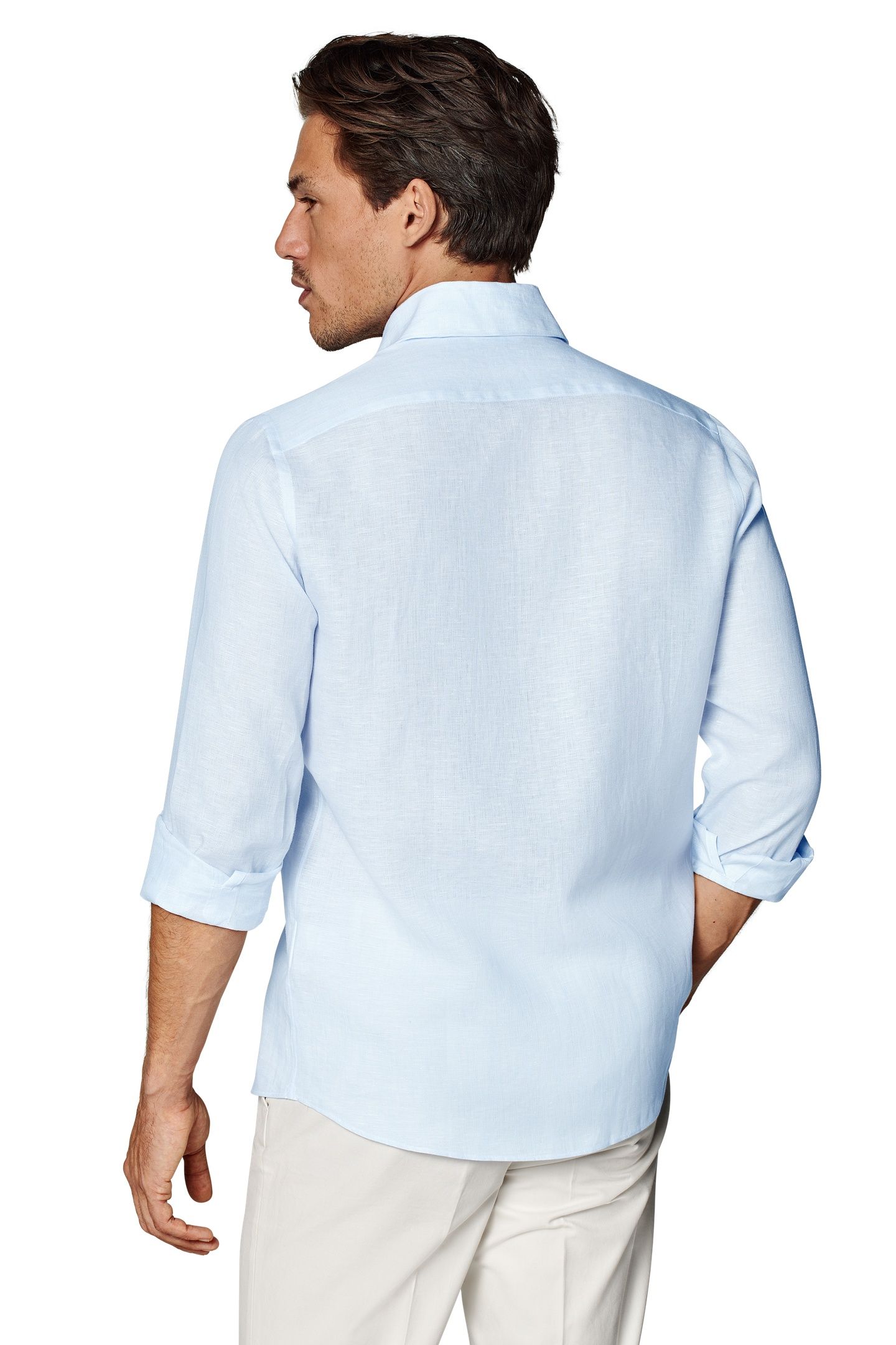 PURE LINEN CASUAL SHIRTS LIGHT BLUE 5