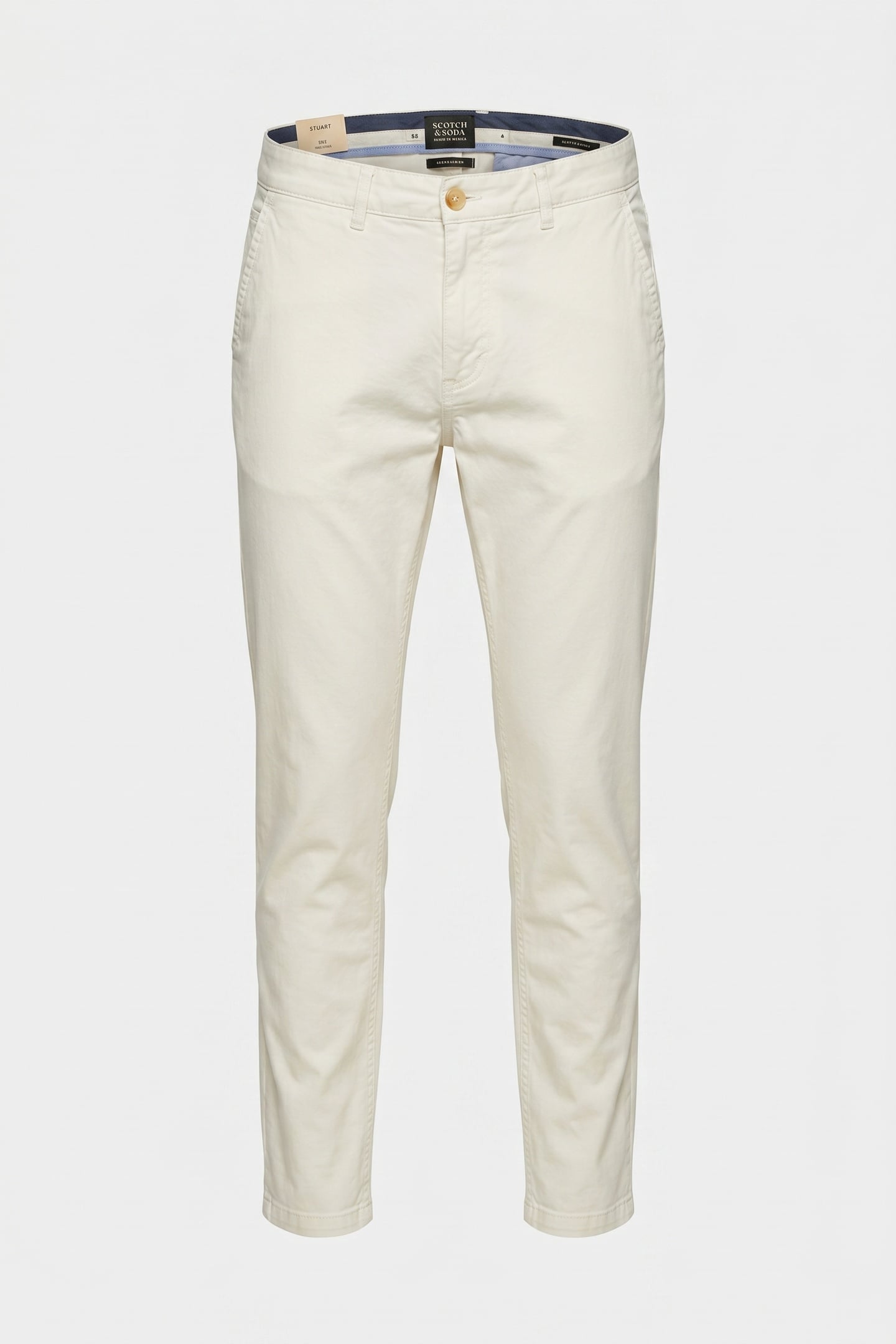 STUART COTTON-BLEND TWILL CHINO OFF WHITE 3