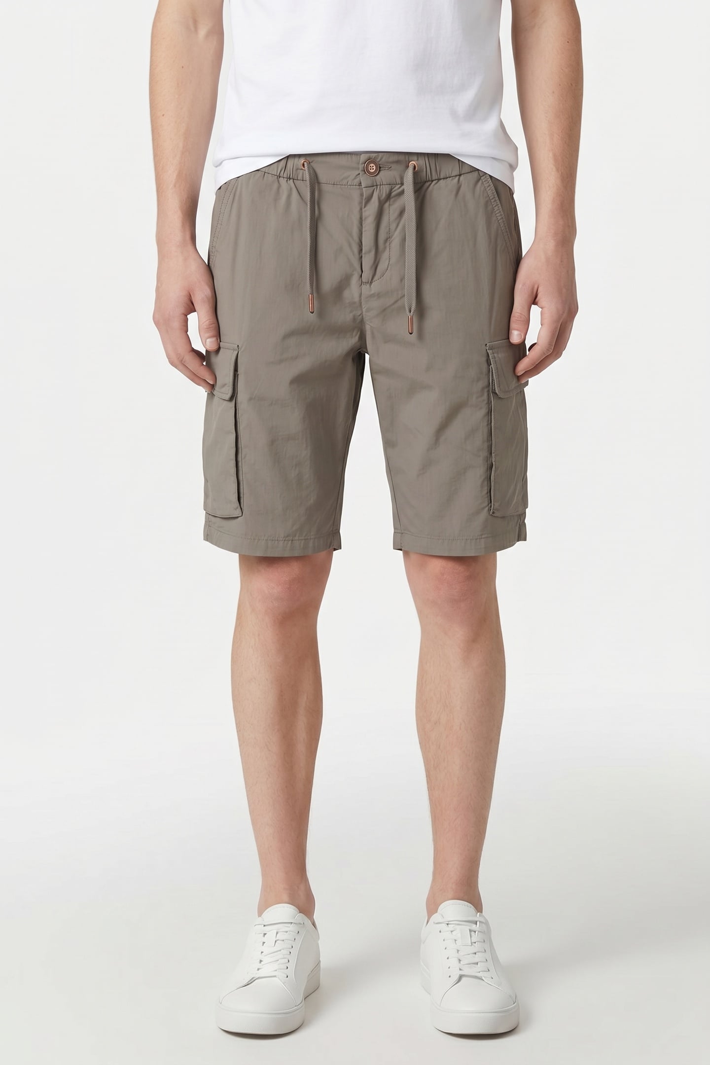 SHORT STRETCH CARGO GARMENT DYED LIGHT ARMY 1