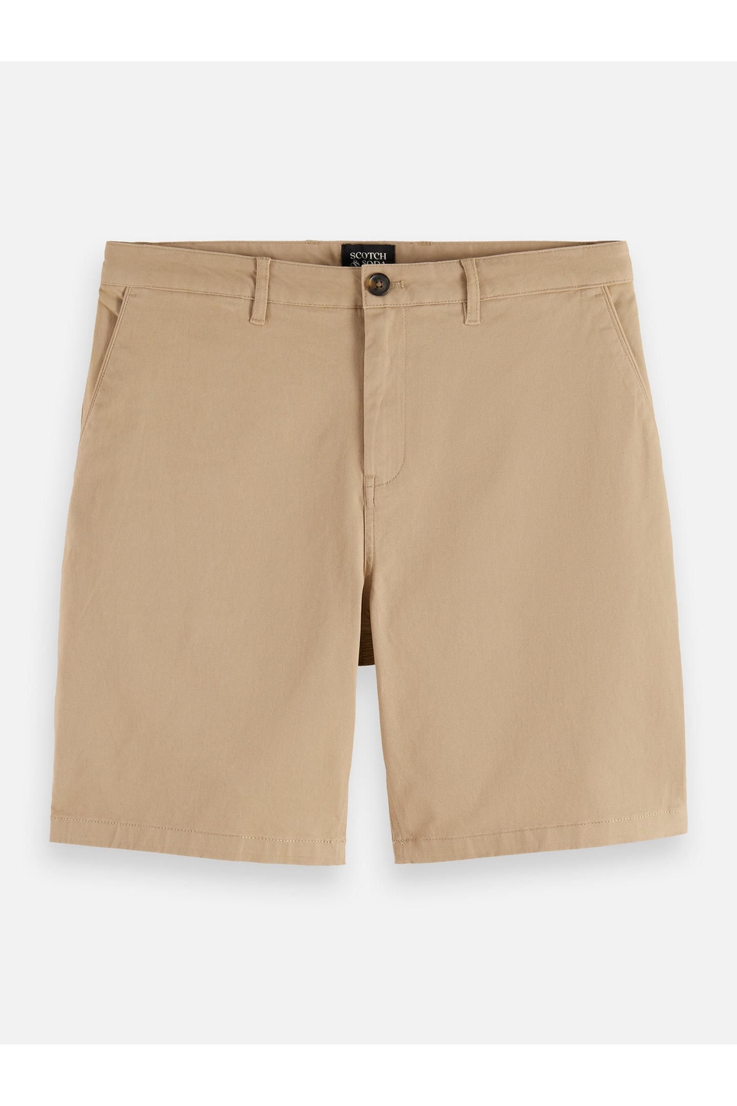 STUART COTTON-BLEND TWILL REGULAR-FIT SHORT SAND 4