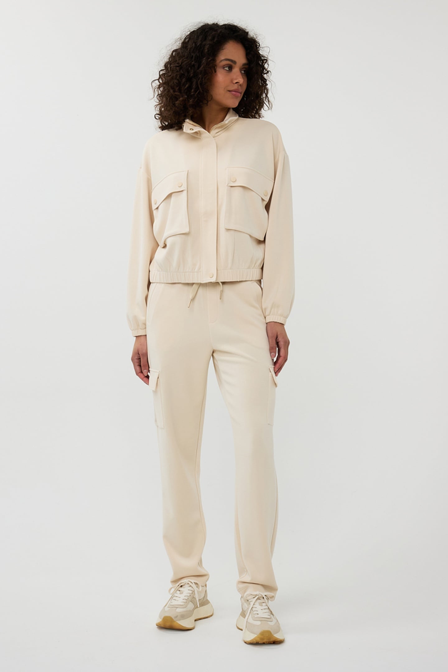 TROUSERS CARGO MODAL IVORY 2