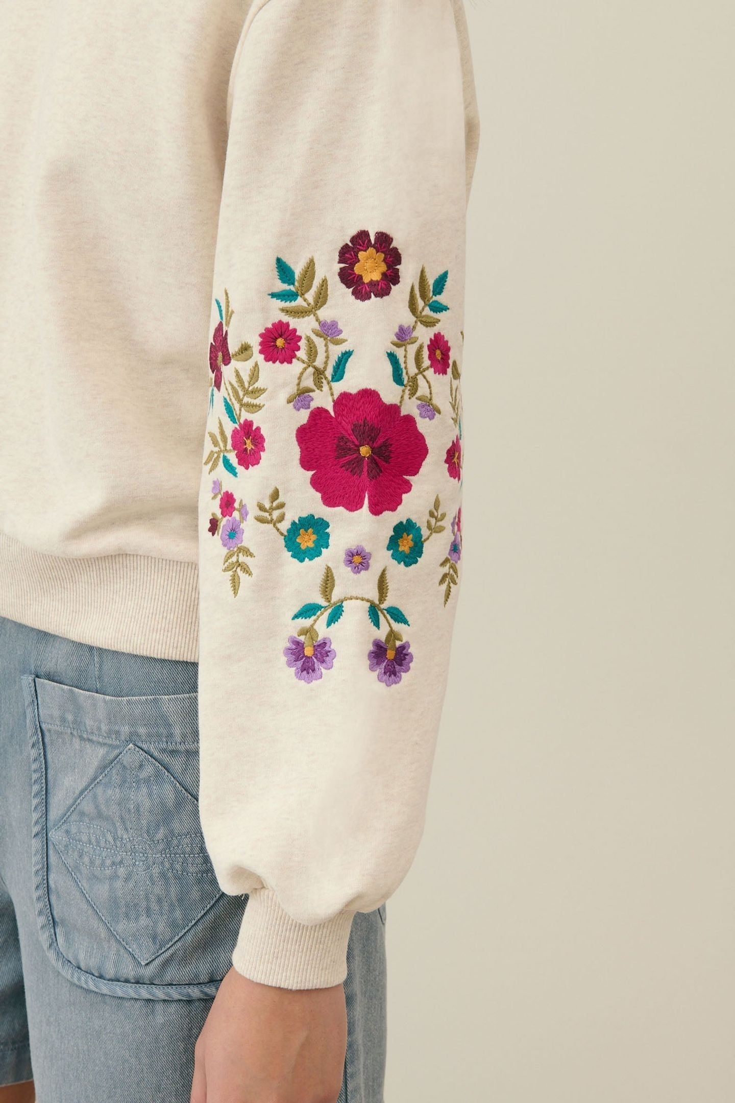 SWEATSHIRT JUDITH HEATHER CREAM 3