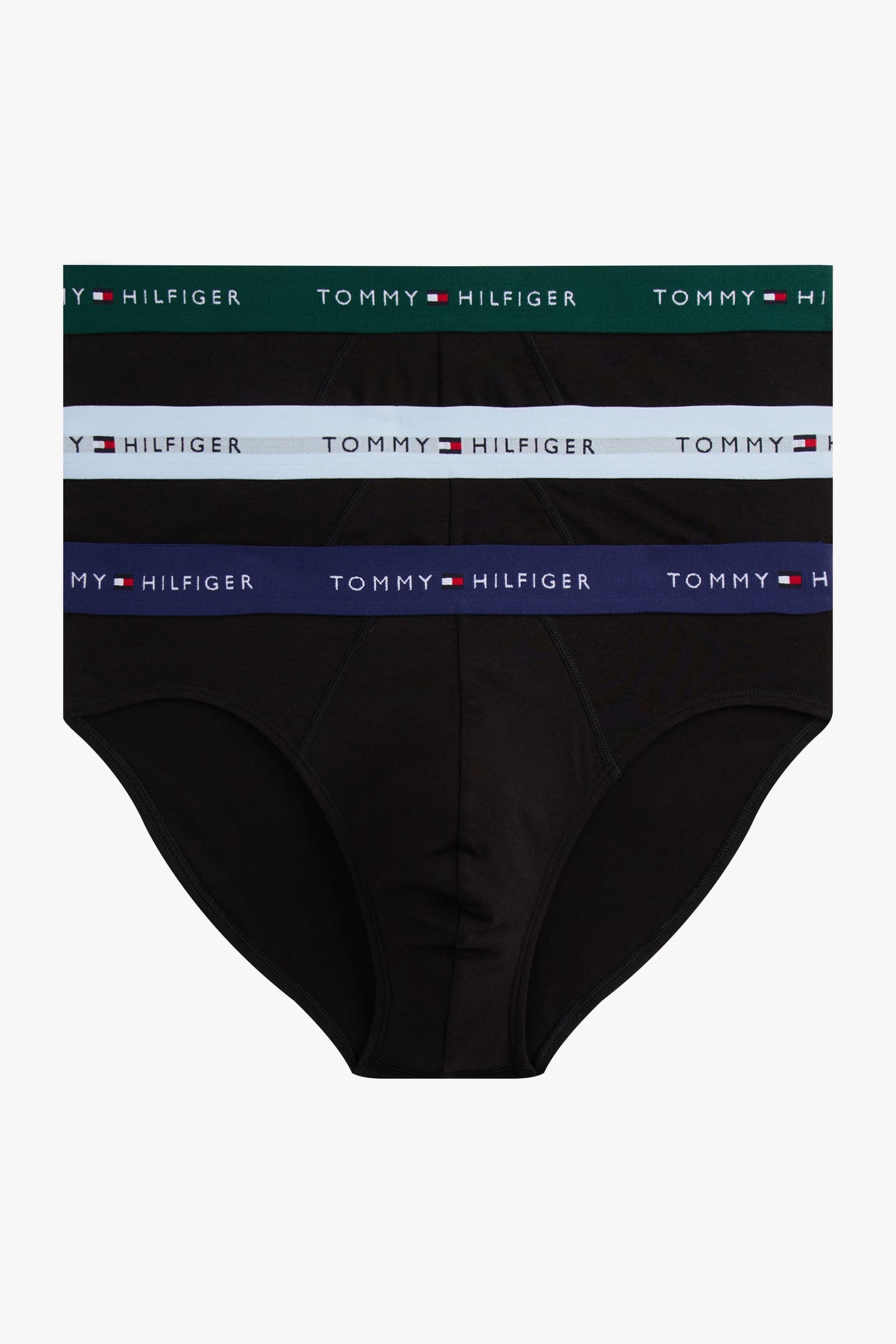 3-PACK BRIEF WAISTBAND GREEN/NAVY/BLUE 1