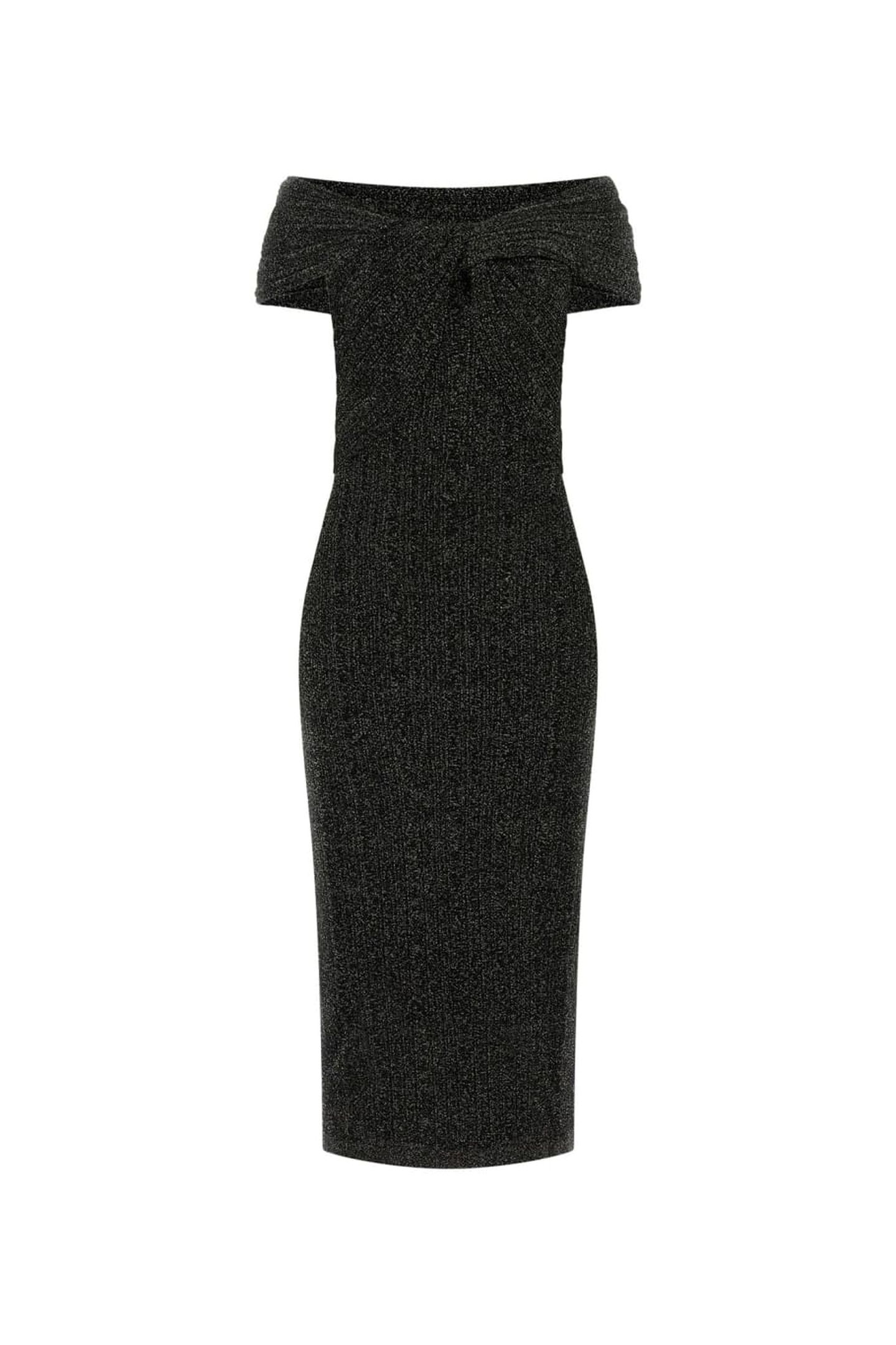 GIA RIBBED SWTR DRES BLACK LUREX BLACK 5