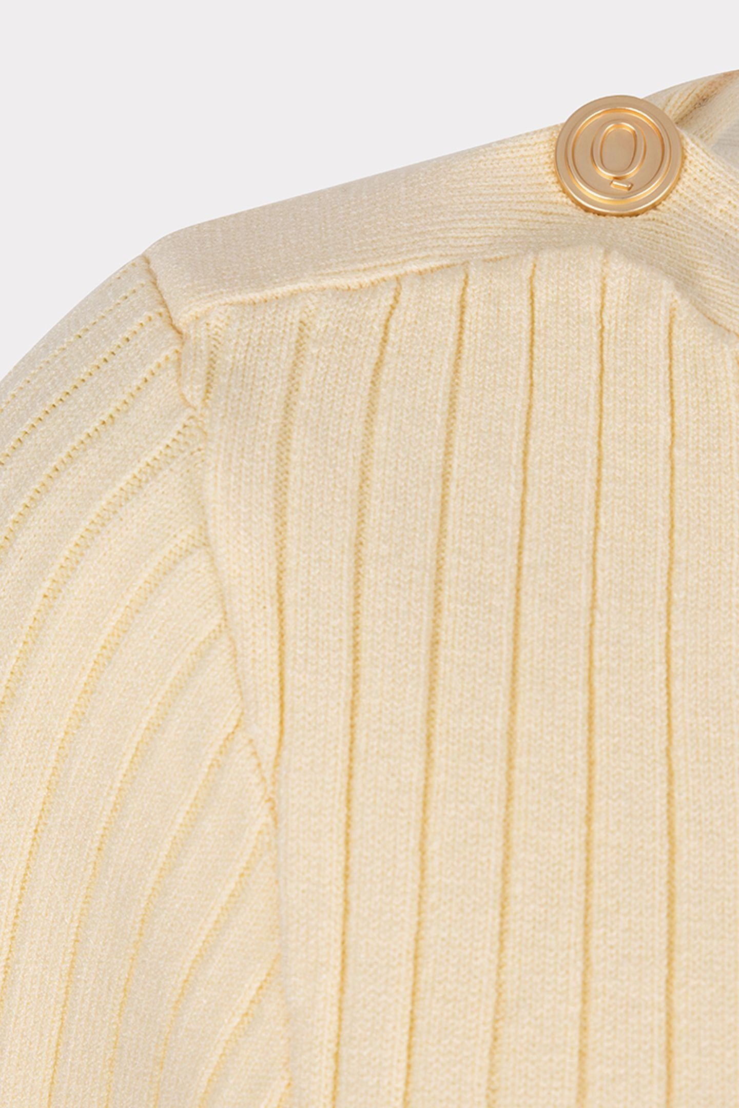 SWEATER RIB BASIC KNIT LIGHT YELLOW 8