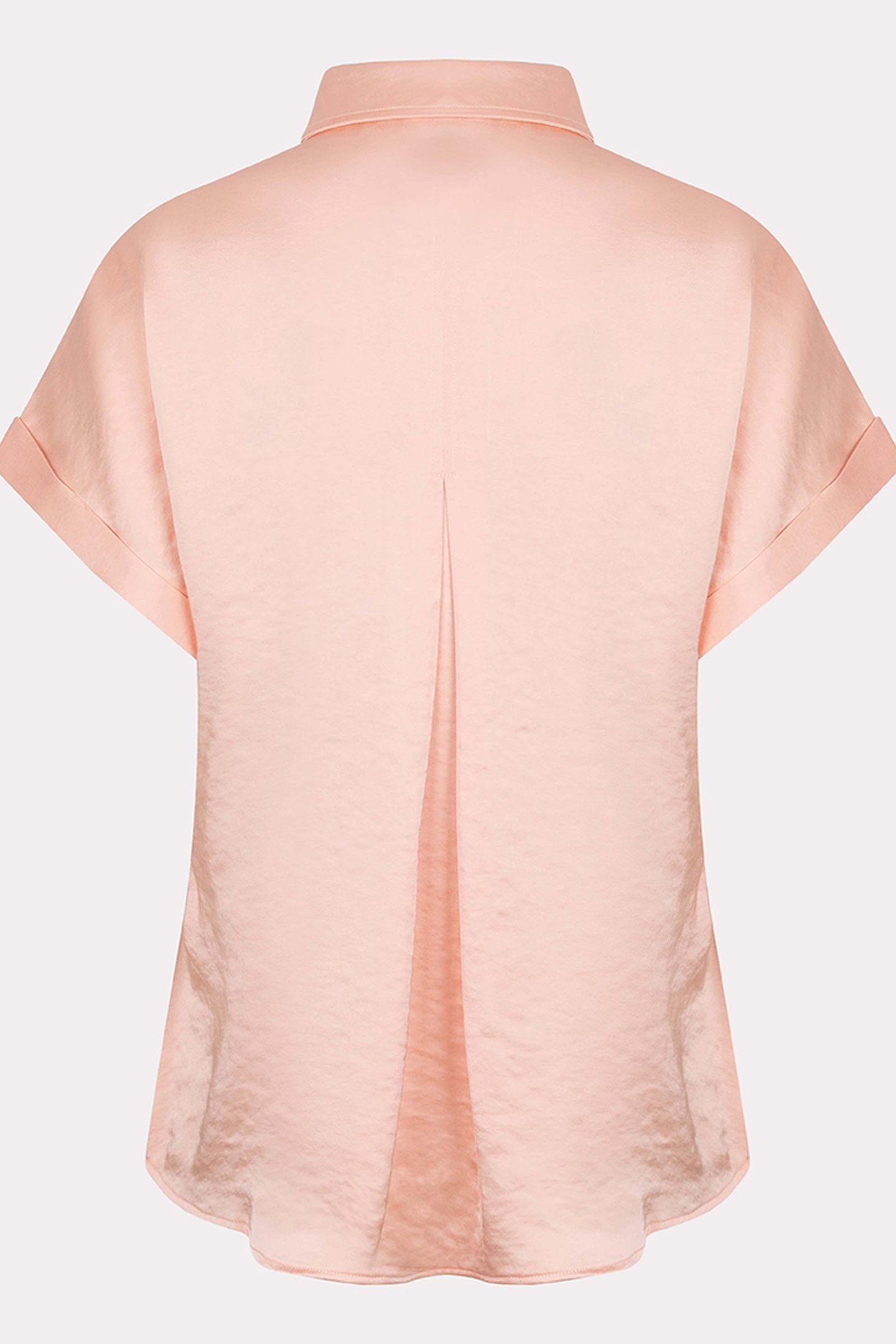 BLOUSE S/SLVE POCKET SATIN LOOK LIGHT APRICOT 6