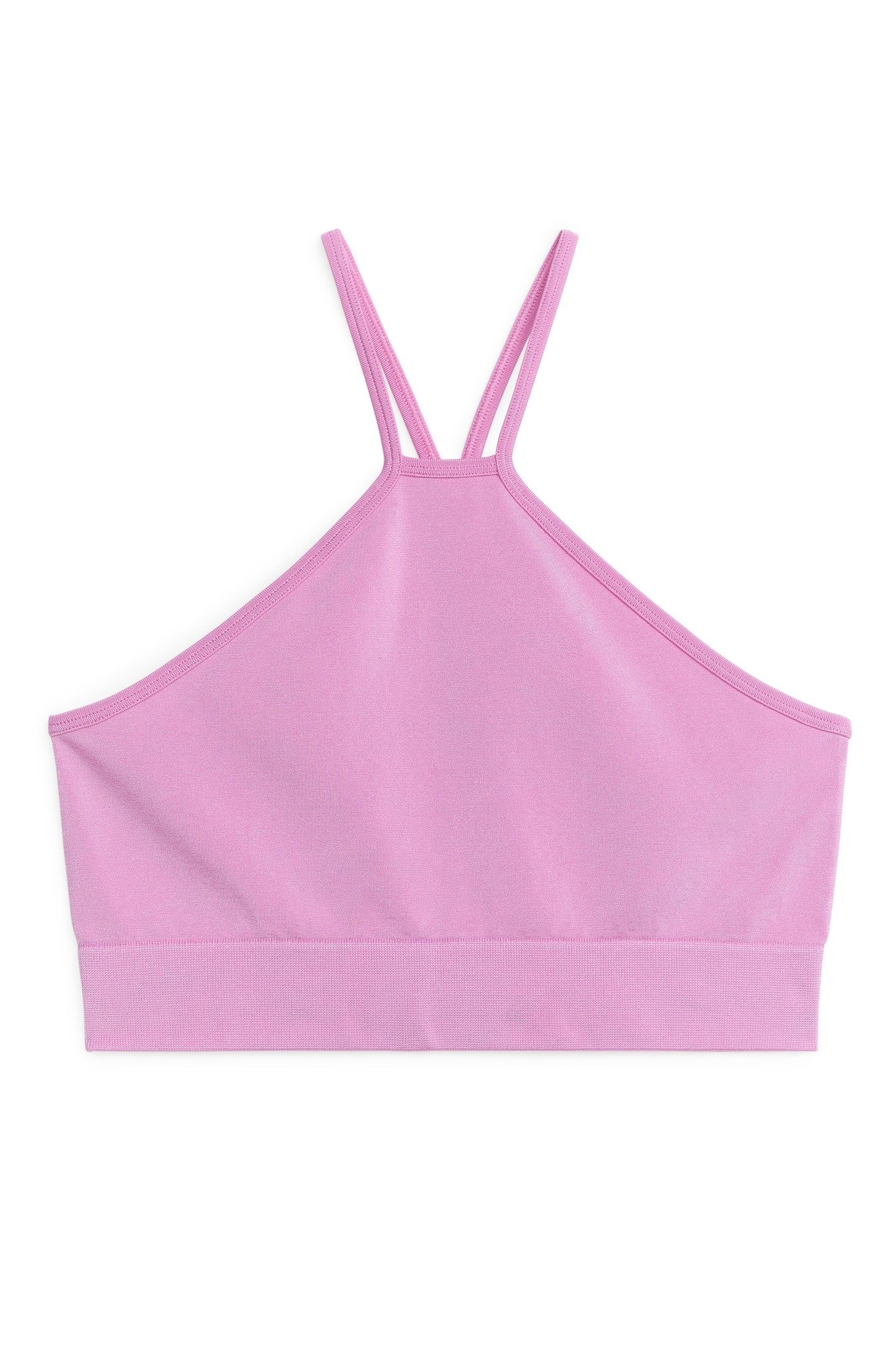 WHY SHINY SEAMLESS TOP PINK 3