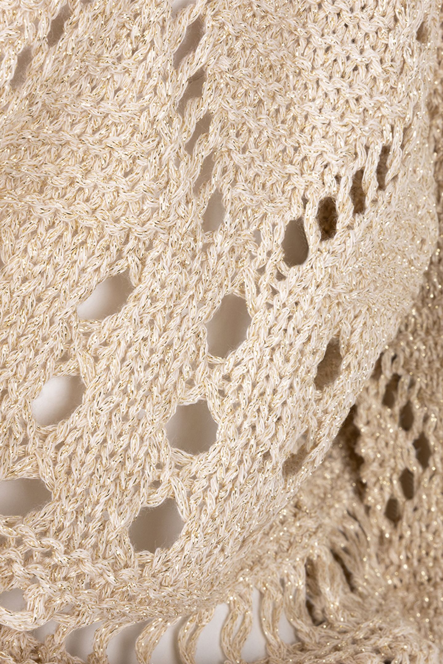 BOLERO FANCY OPEN KNIT LUREX LIGHT SAND 7