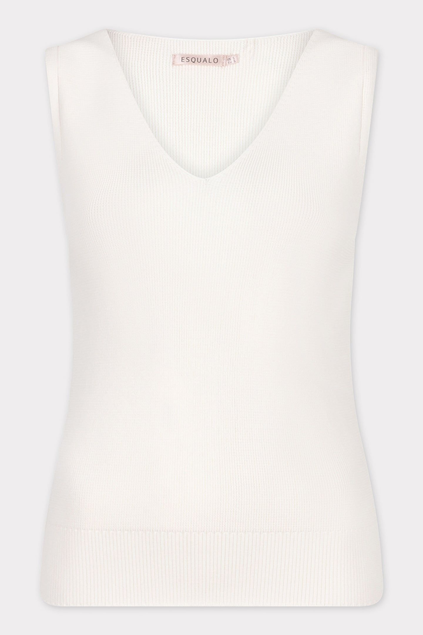 TOP RIB V-NECK OFF WHITE 4