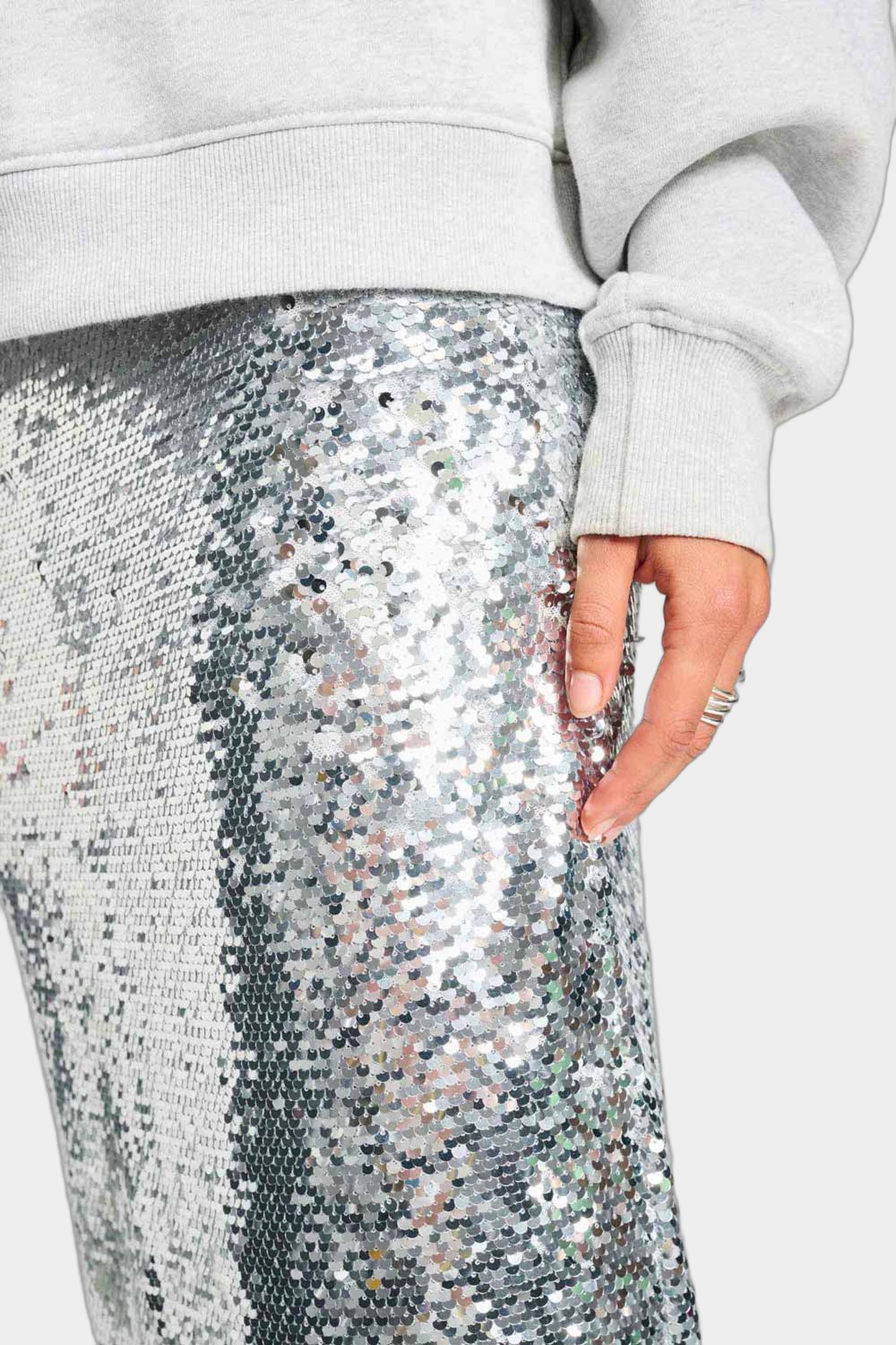 SKIRT - SEQUINS SILVER 5