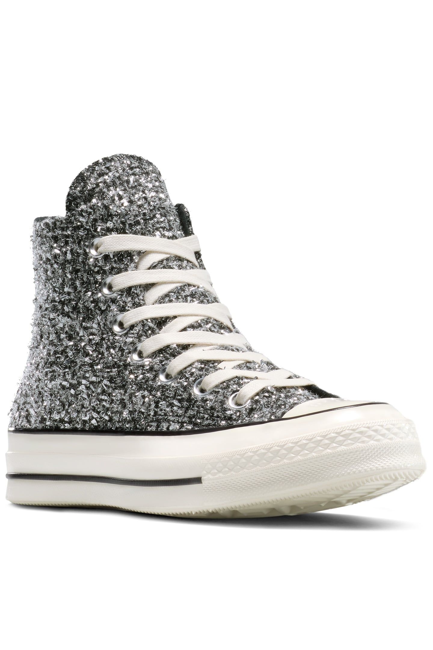 UNISEX CHUCK 70 HI BLACK/SILVER/EGRET 7