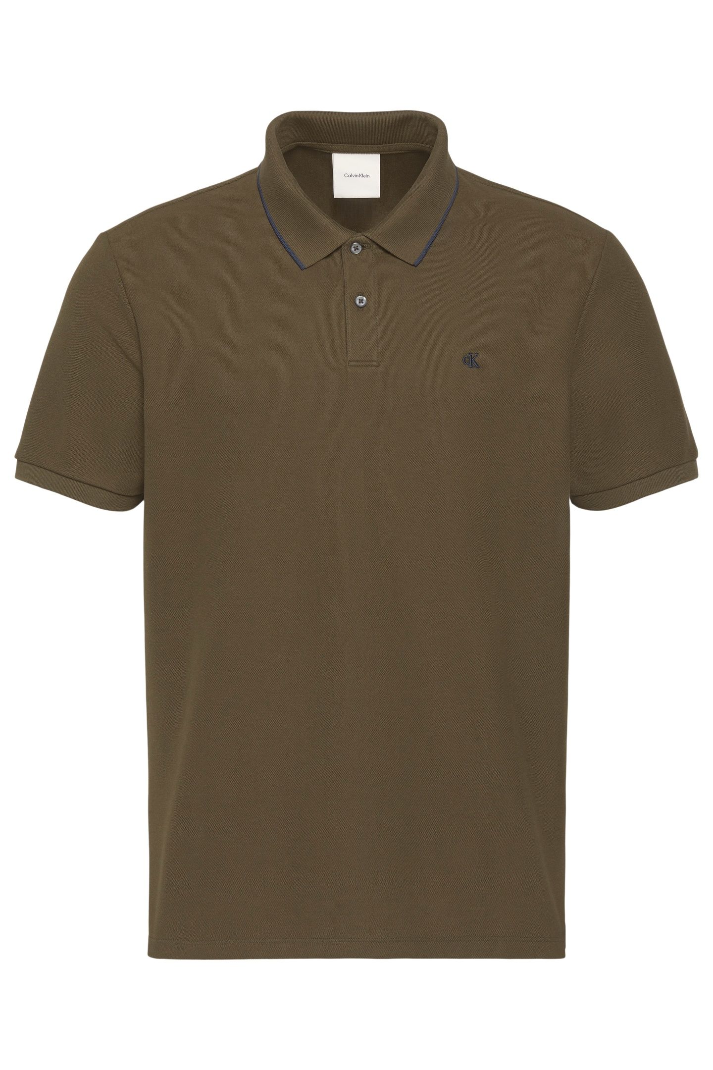 SS REFINED PIQUE TIP POLO CRUDE GREEN 4