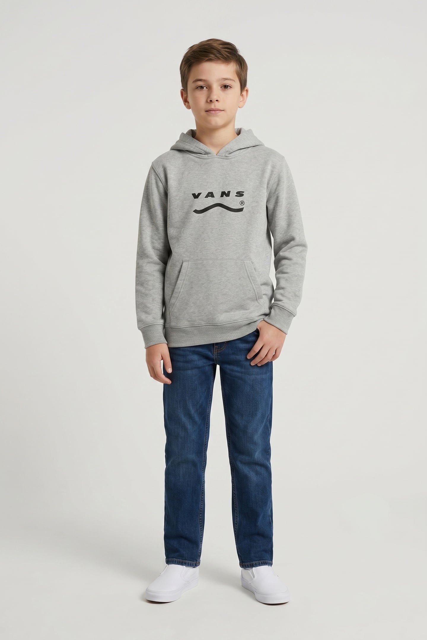 BOYS DETERMINED PULLOVER CEMENT HEATHER 1