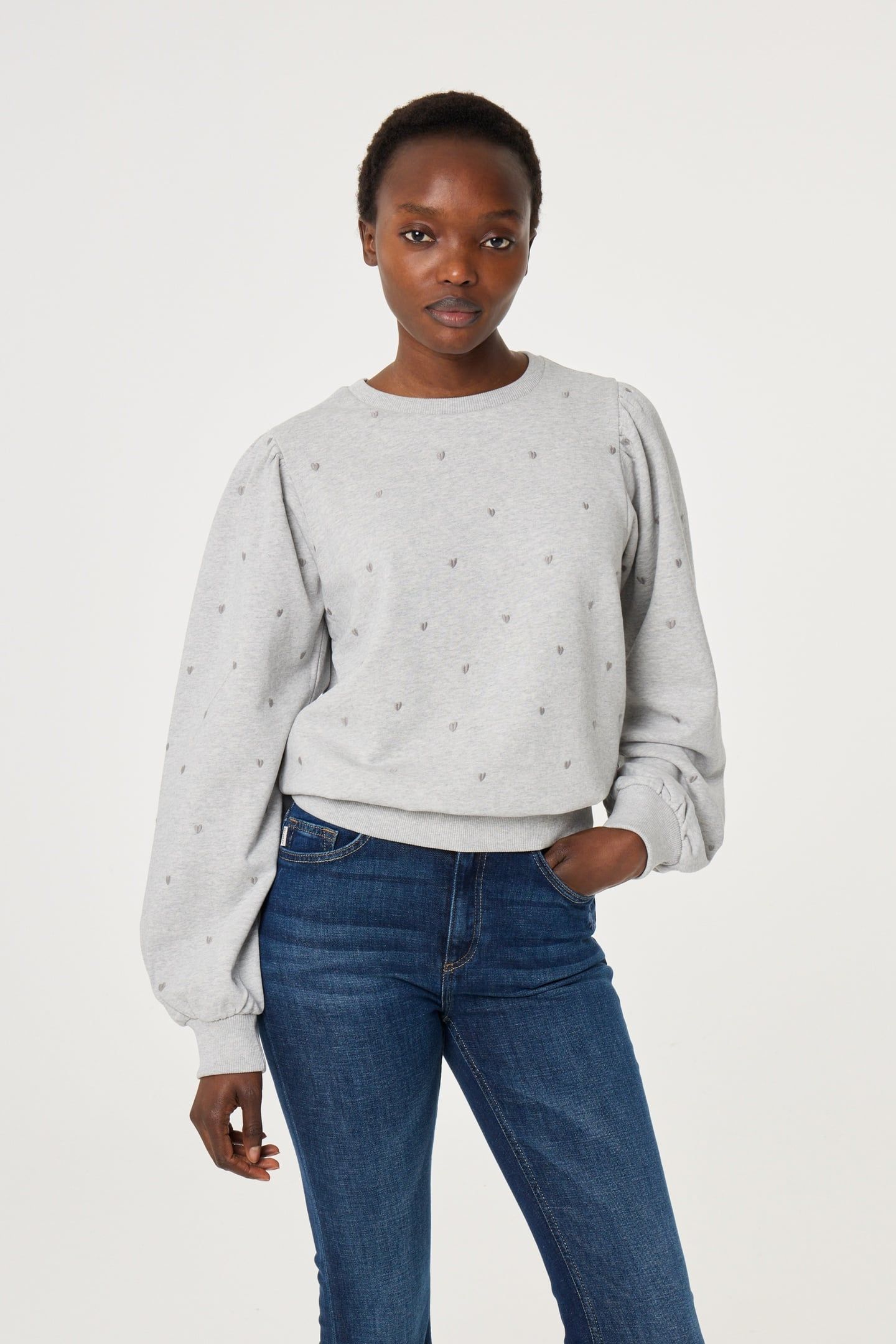 DINA SWEATER GREY MELANGE 1