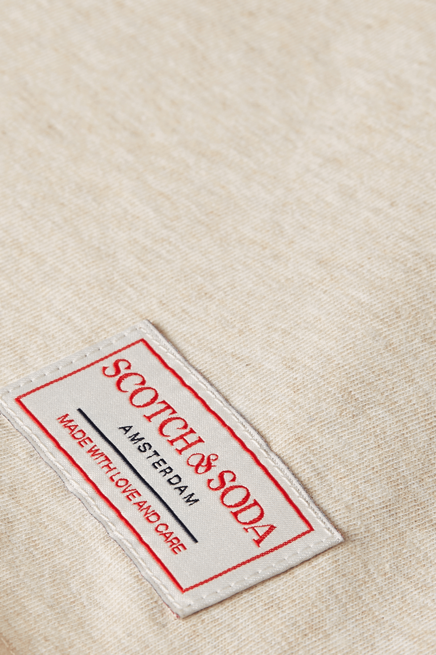 RAW-EDGED RELAXED-FIT GARMENT-DYED T-SHIRT OATMEAL MELANGE 7