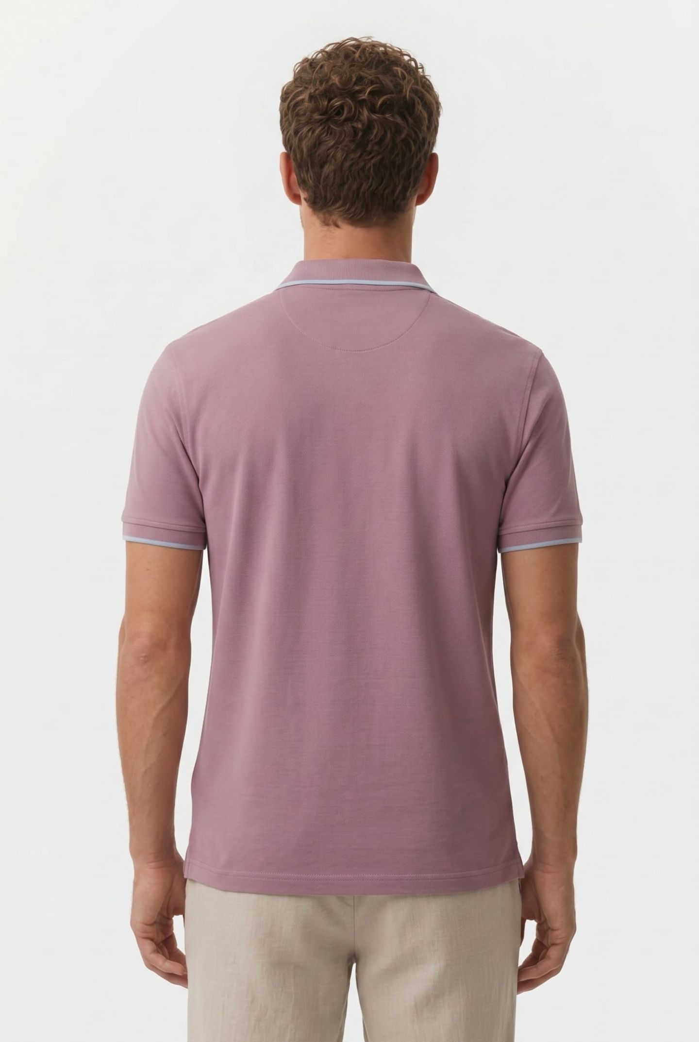SLIM FIT POLO ZEB BADGE MAUVE 2