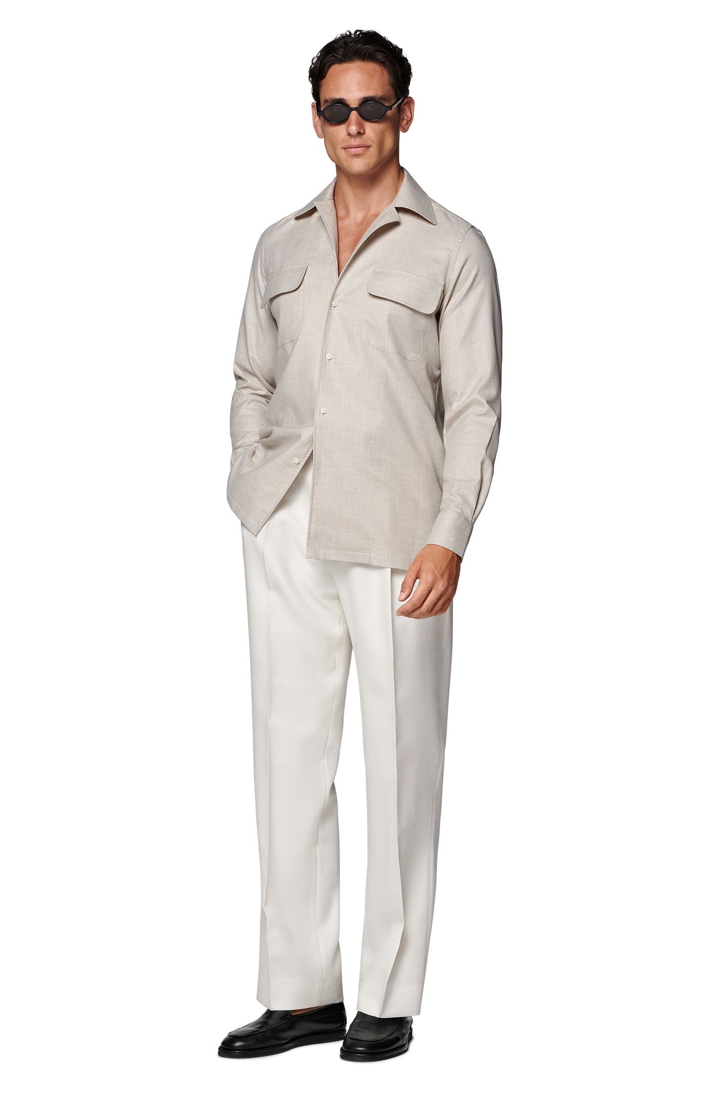 SAFARI FLANNEL CAMEL CASUAL SHIRTS SAND 1