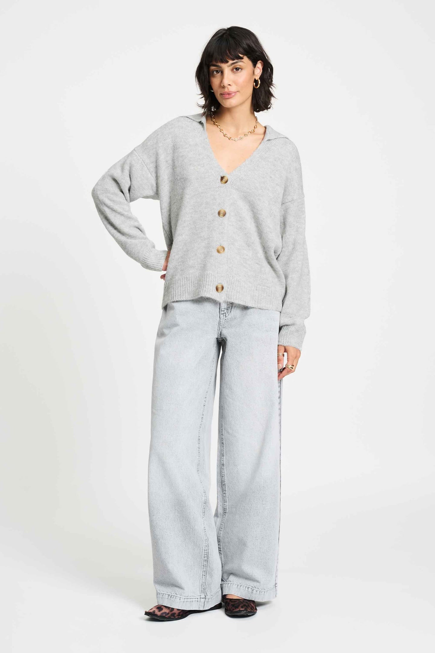CARDIGAN - GREY MELANGE 2