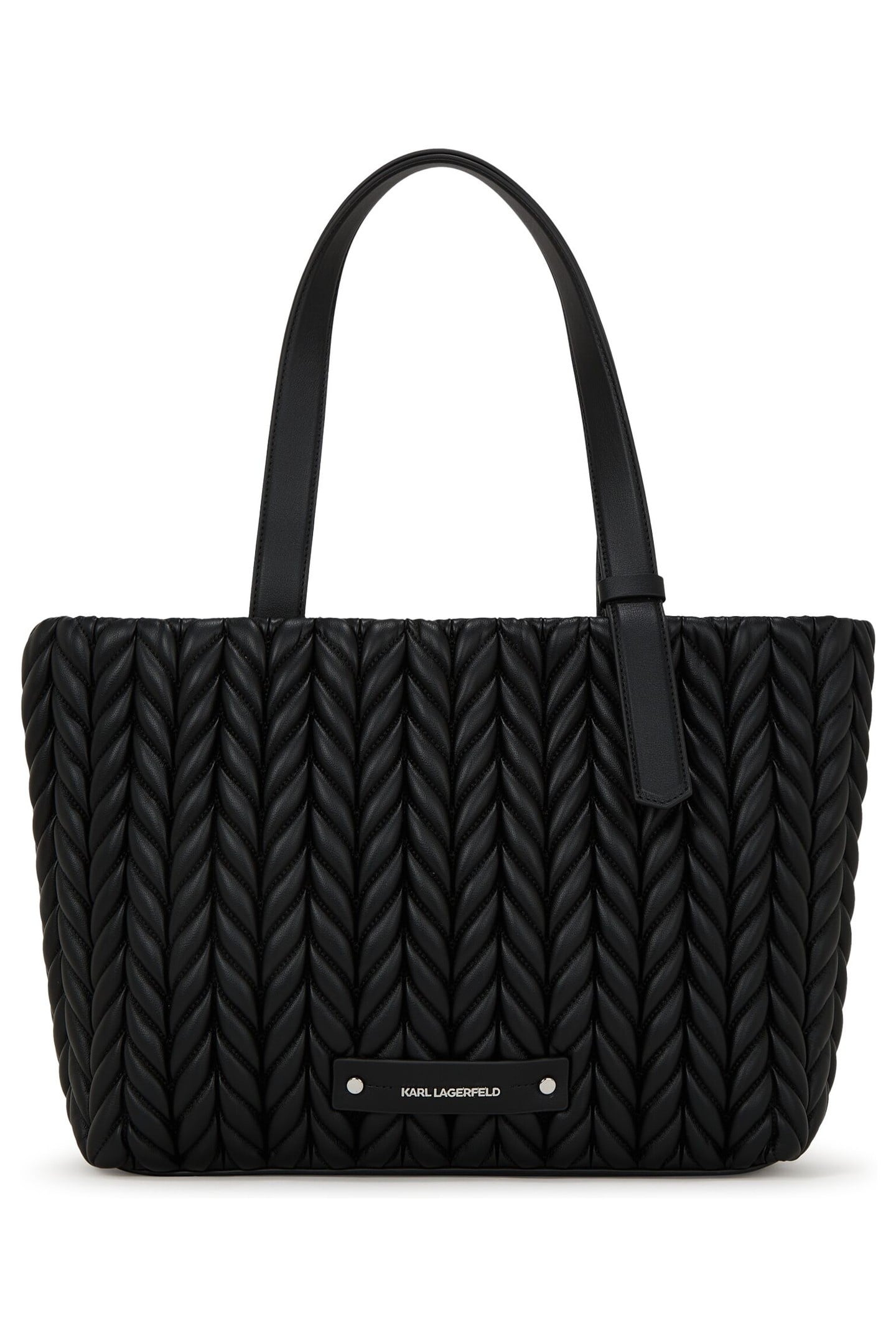 K/WEAVE MEDIUM TOTE BLACK-NICKEL 1
