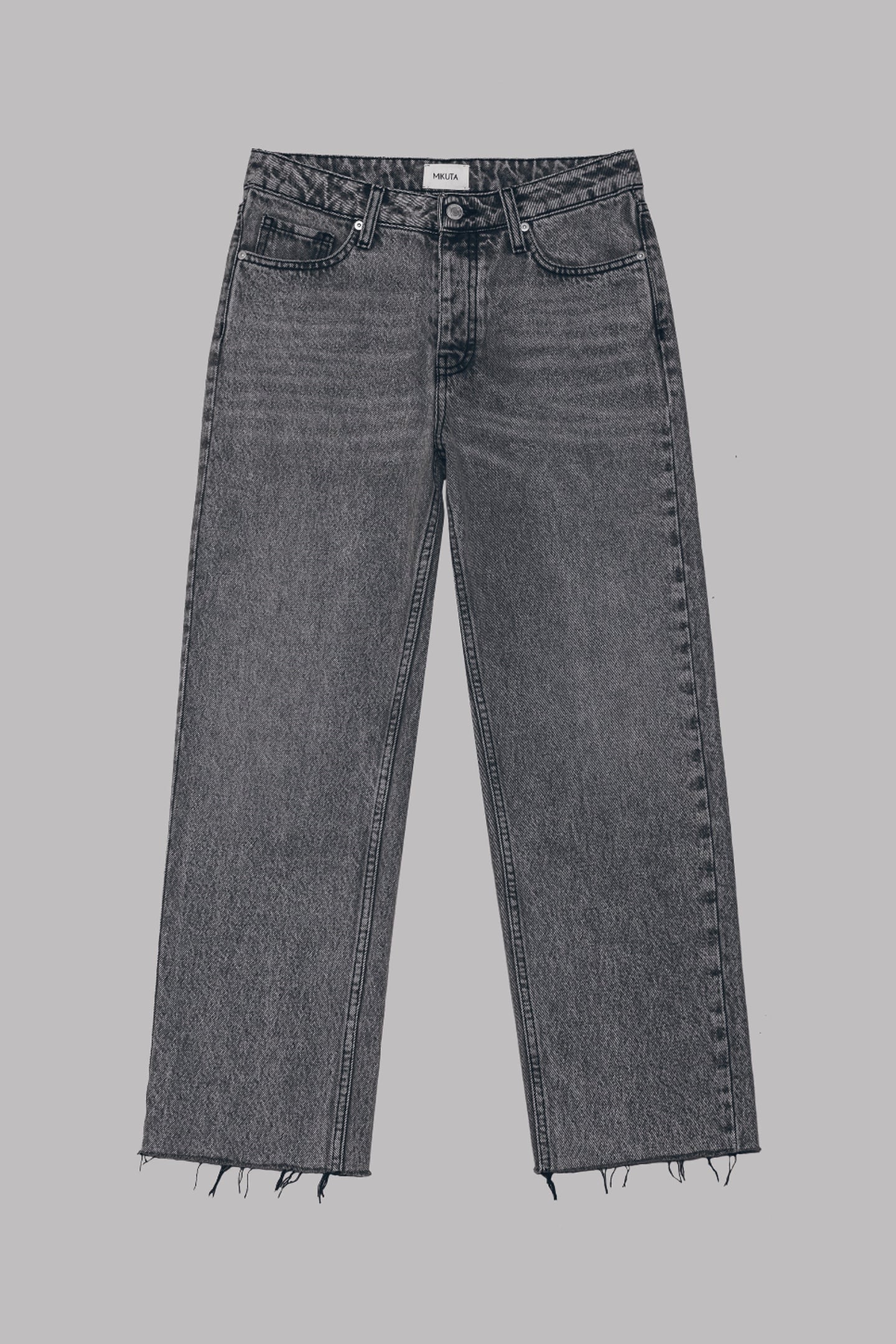 THE GREY CROPPED STRAIGHT JEANS 1