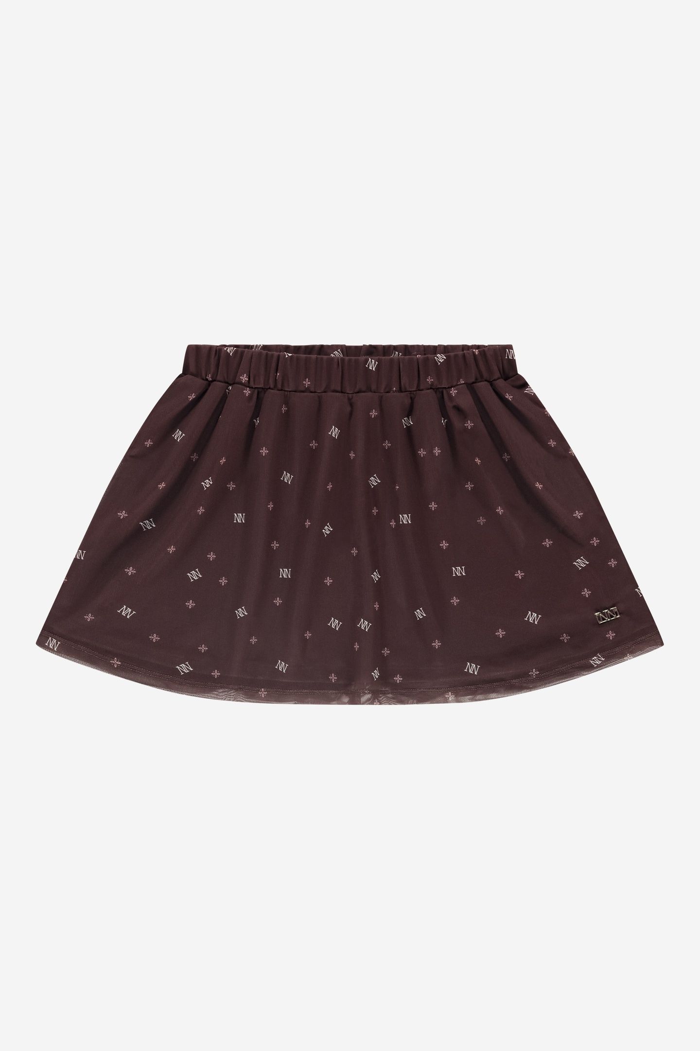 SPHAY MESH SKIRT FLOWERFIELD BROWN 1