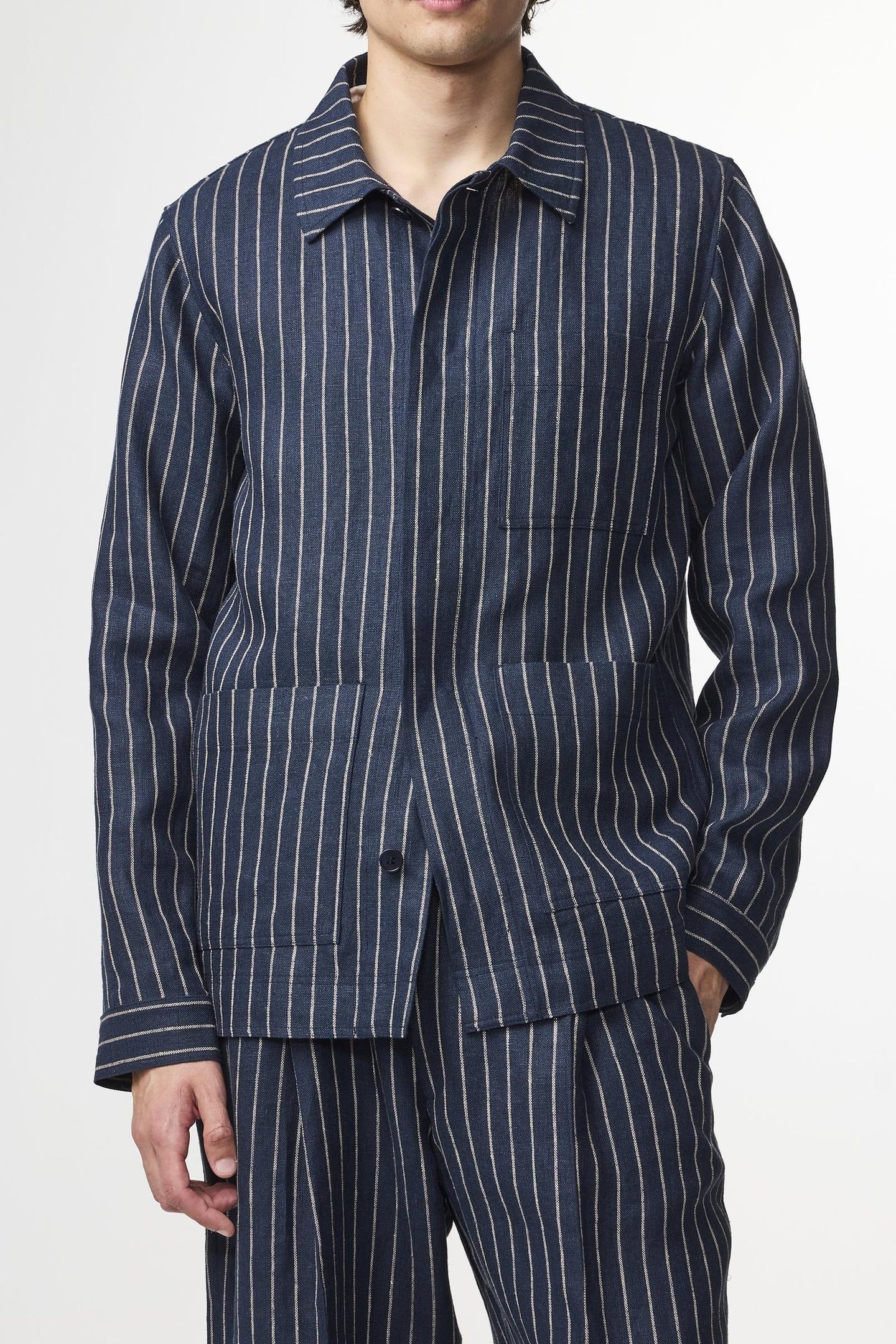 OLAV 1455 HYBRID/BLAZER NAVY STRIPE 1