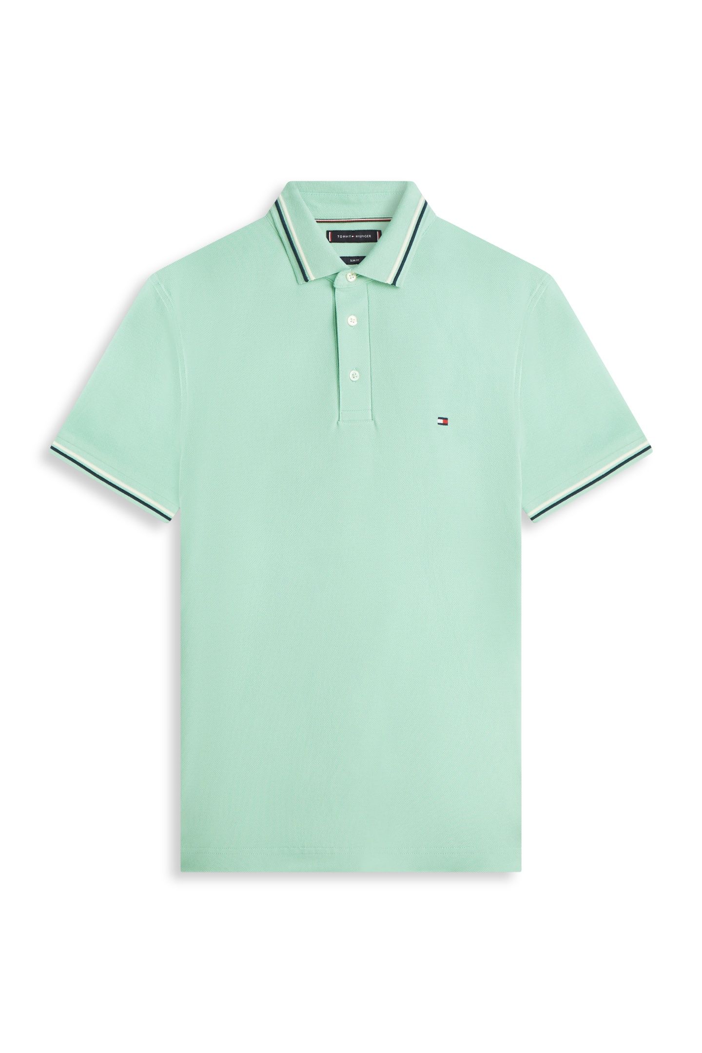 TIPPED SLIM FIT POLO CRUSHED MINT 4