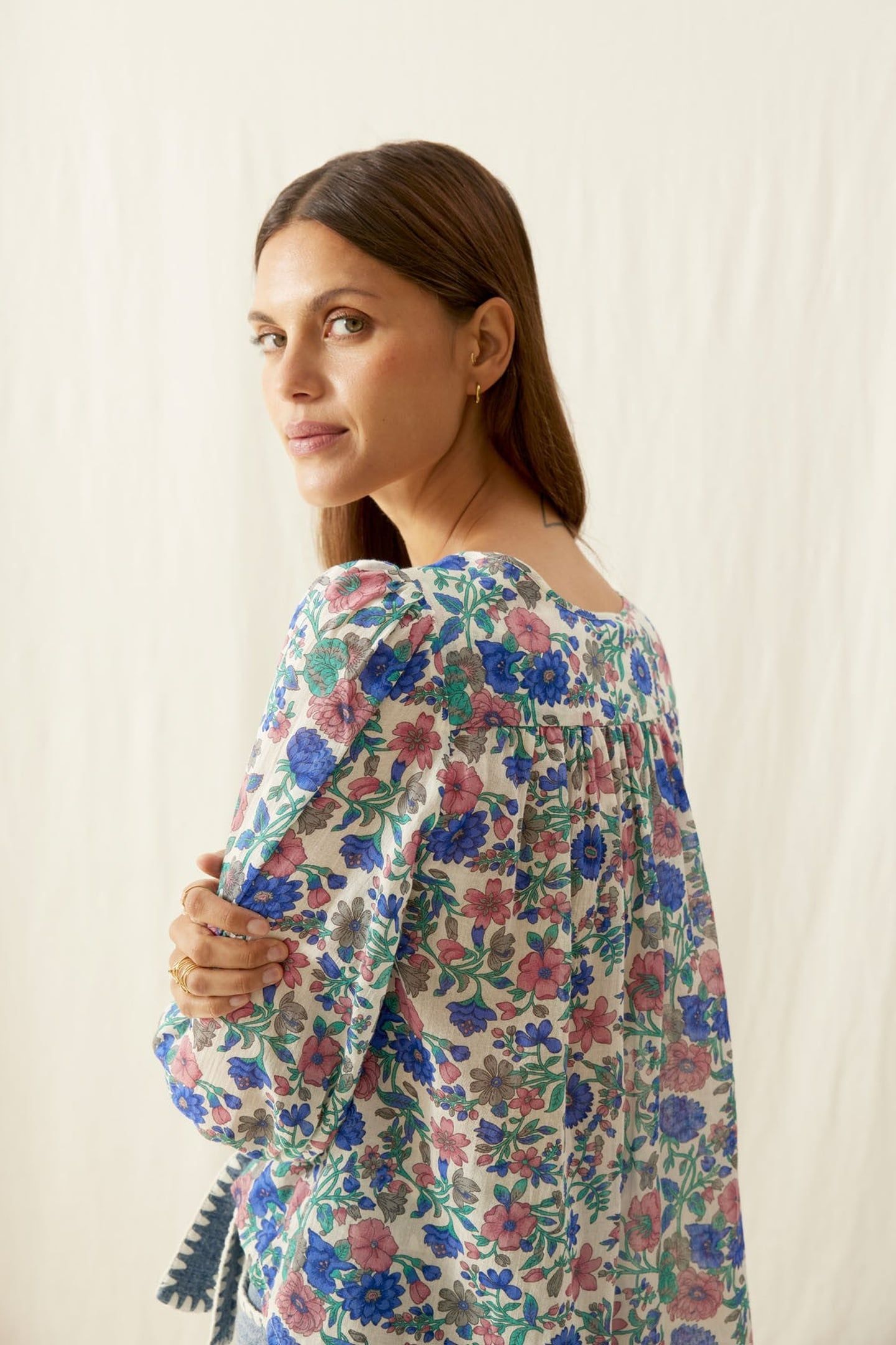 BLOUSE MARIANNA BLUE SUMMER MEADOW 2