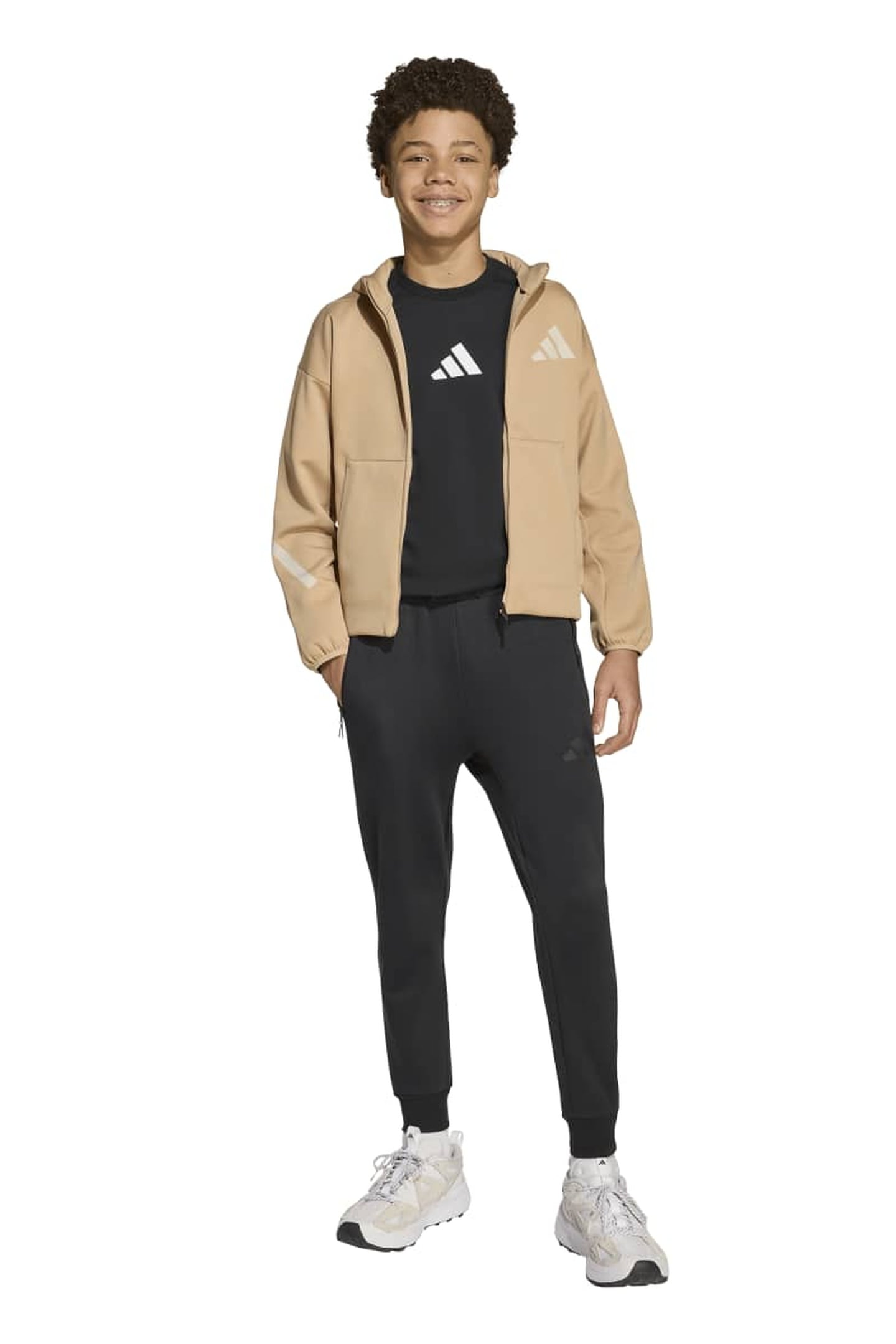 UNISEX SPORTSWEAR Z.N.E. FULL ZIP HOODIE WARM SANDSTONE 2