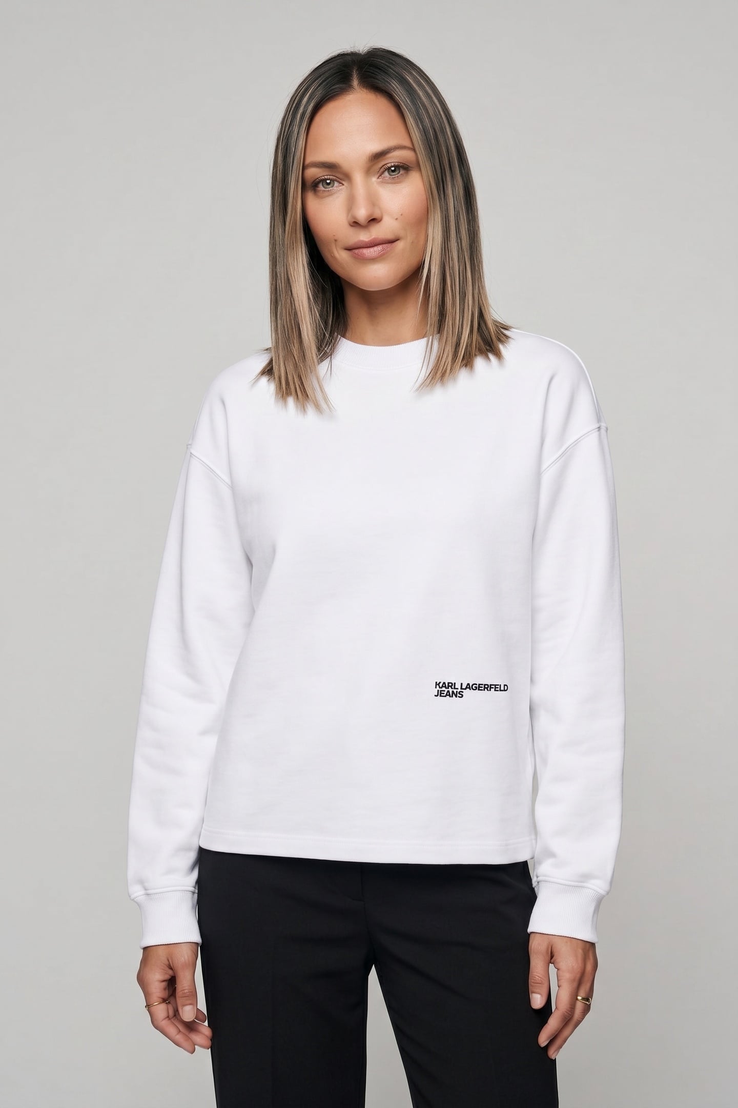 KLJ RELAXED KARL SWEAT WHITE 1