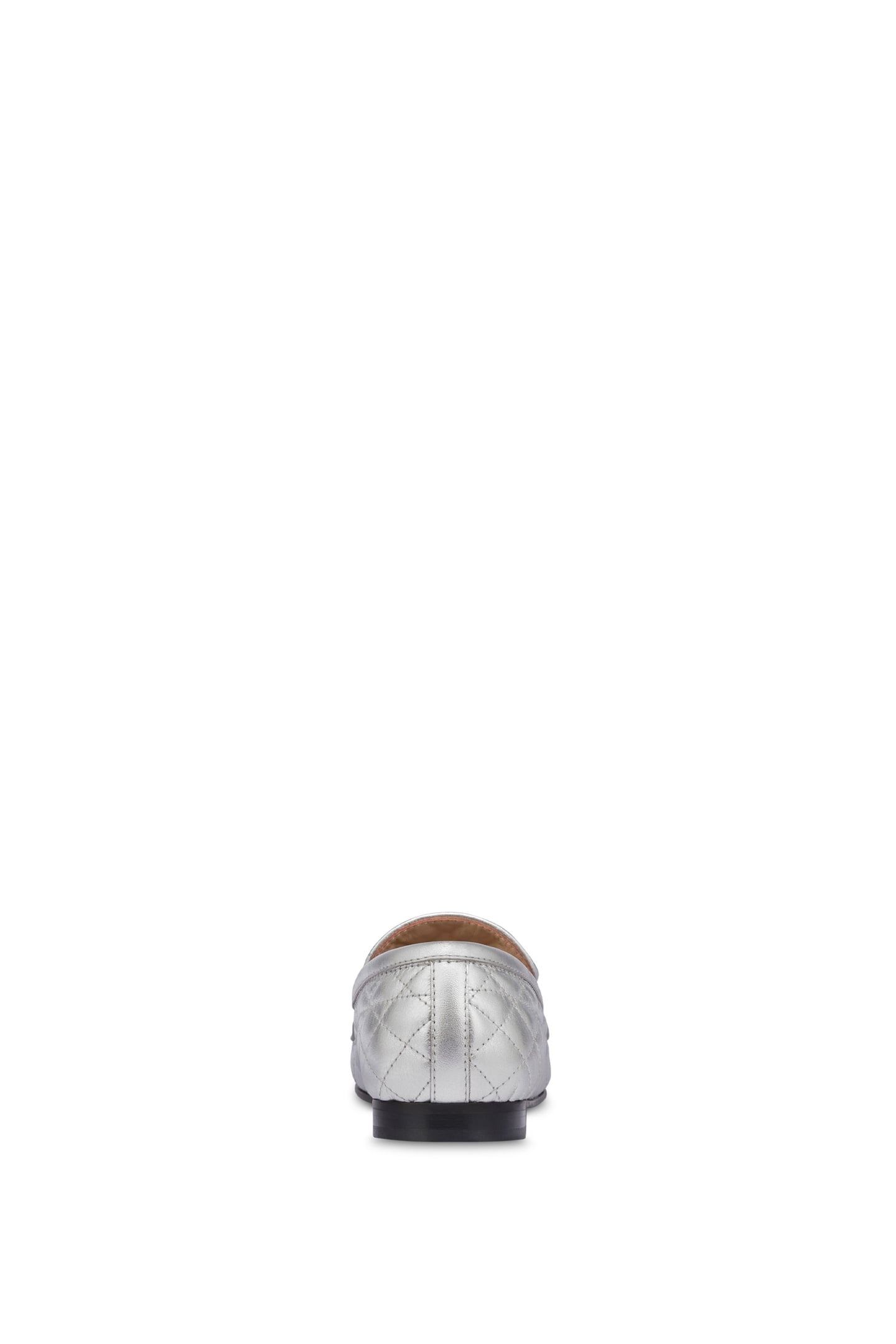 LAMINATED NAPPA LEATHER LOAFERS SILVER 3