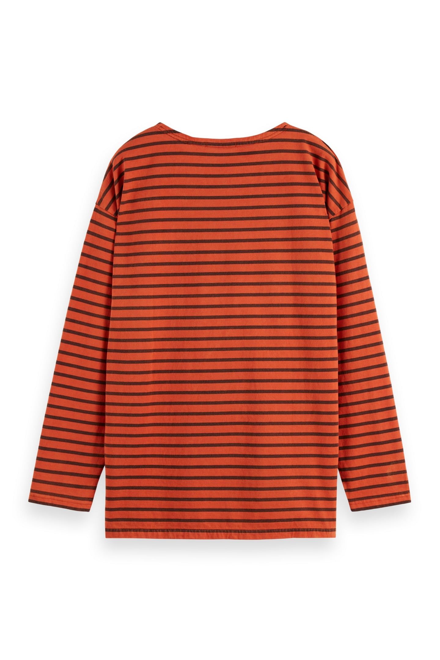 DENIM WASHED LONG SLEEVE BRETON TEE OVERDYED STRIPES 2