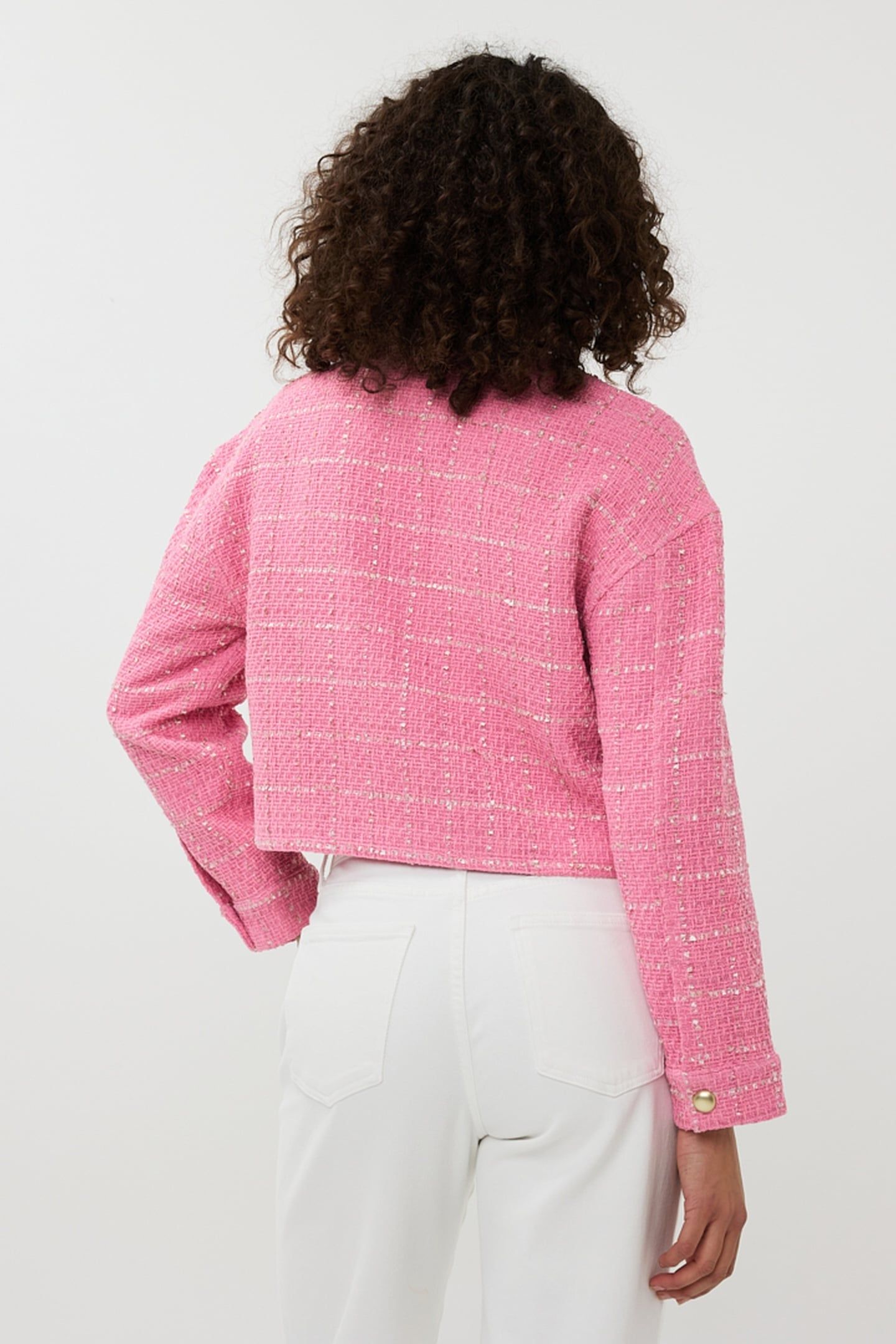 JACKET CROPPED BOUCLE ROSE 4