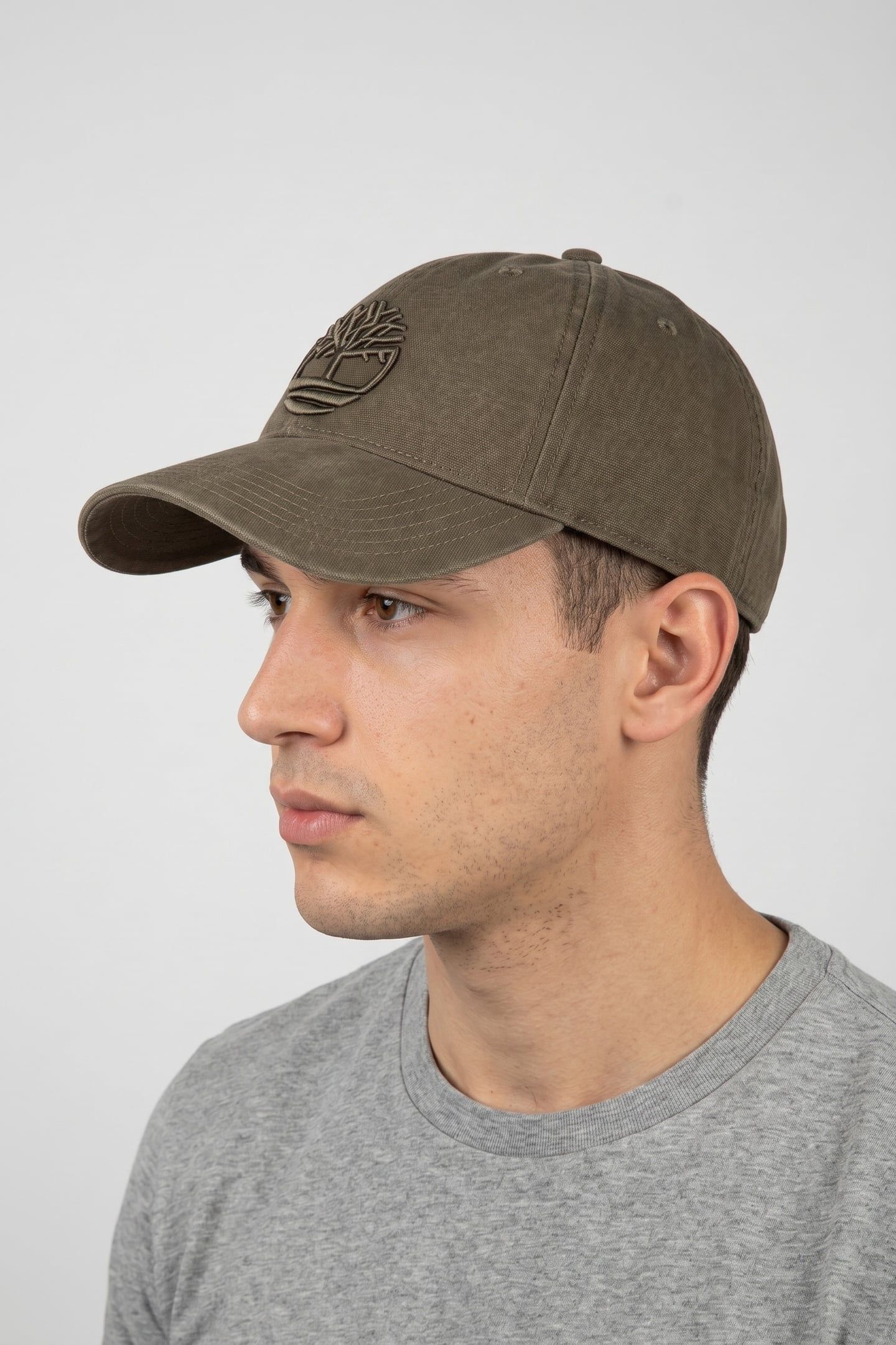 CANVAS EMBROIDERED CAP LEAF GREEN 1