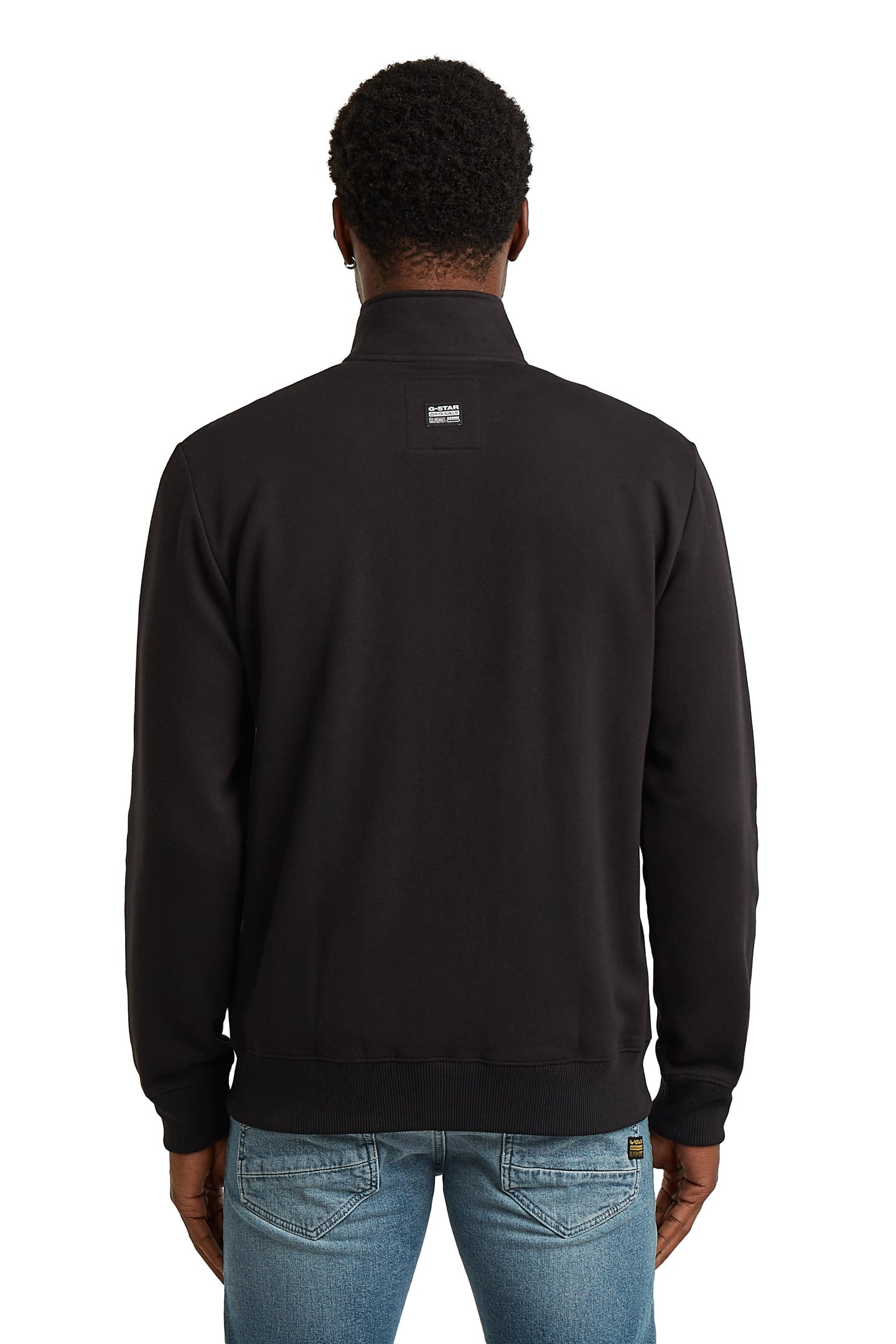 LOGO ZIP THRU SWEAT BLACK 2