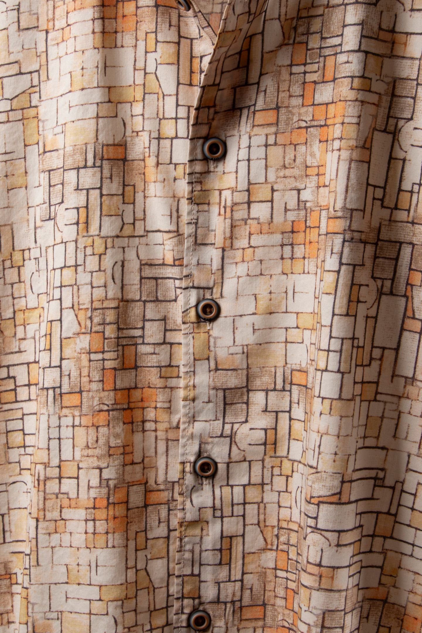 SHIRT SHORT SLEEVE ALLOVER PRINTED YELLOW 4