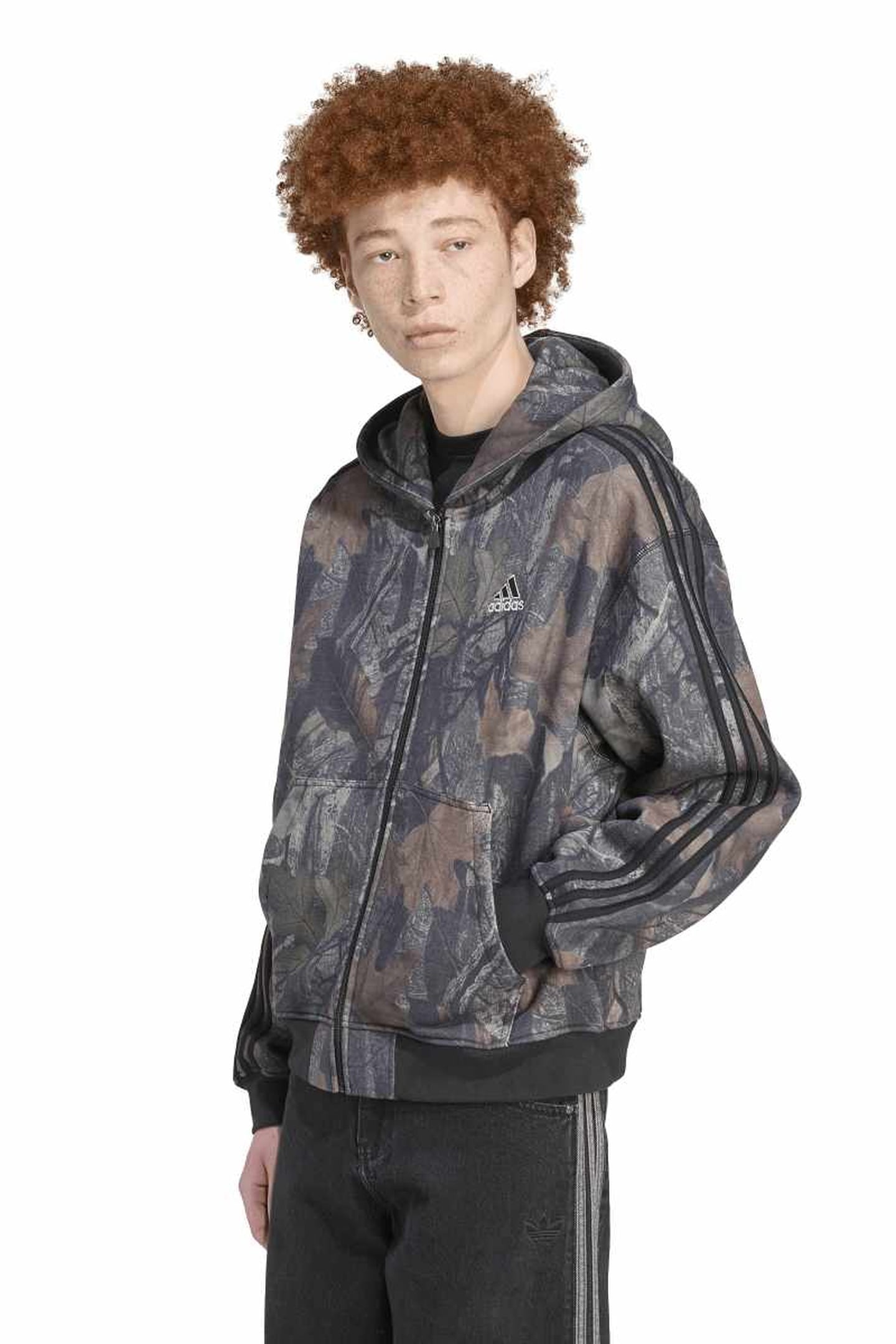 UNISEX ORIGINALS CAMO HOODED FULL-ZIP BLACK 1
