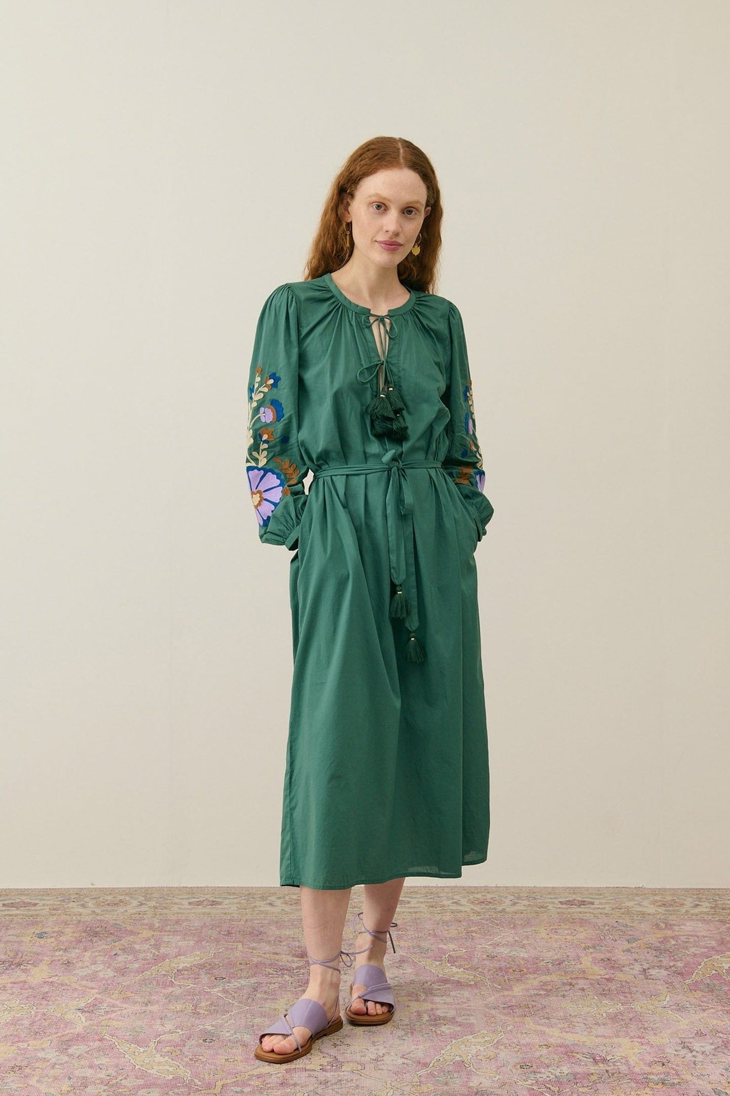 DRESS MARTINA TUSCAN GREEN 2