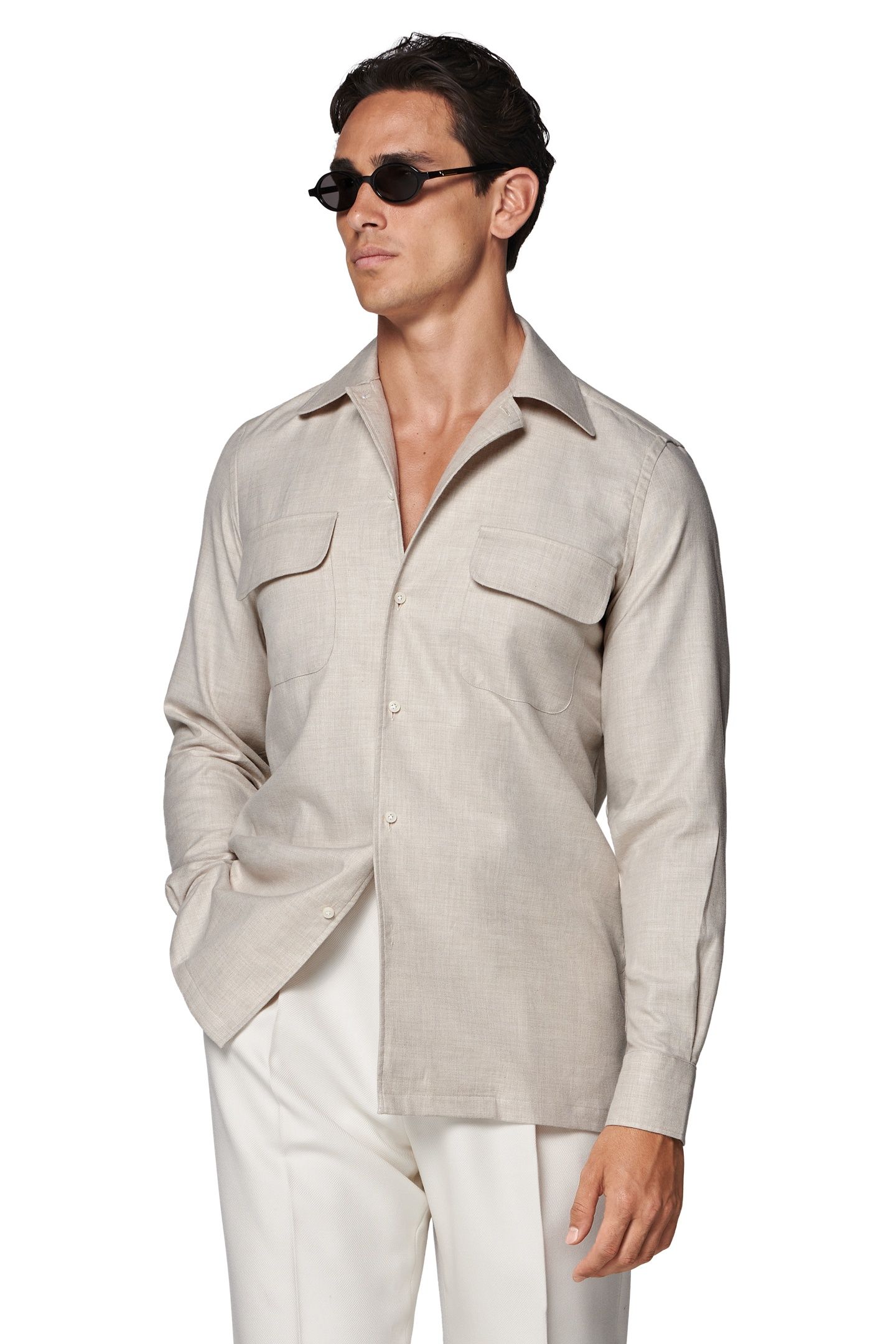 SAFARI FLANNEL CAMEL CASUAL SHIRTS SAND 2