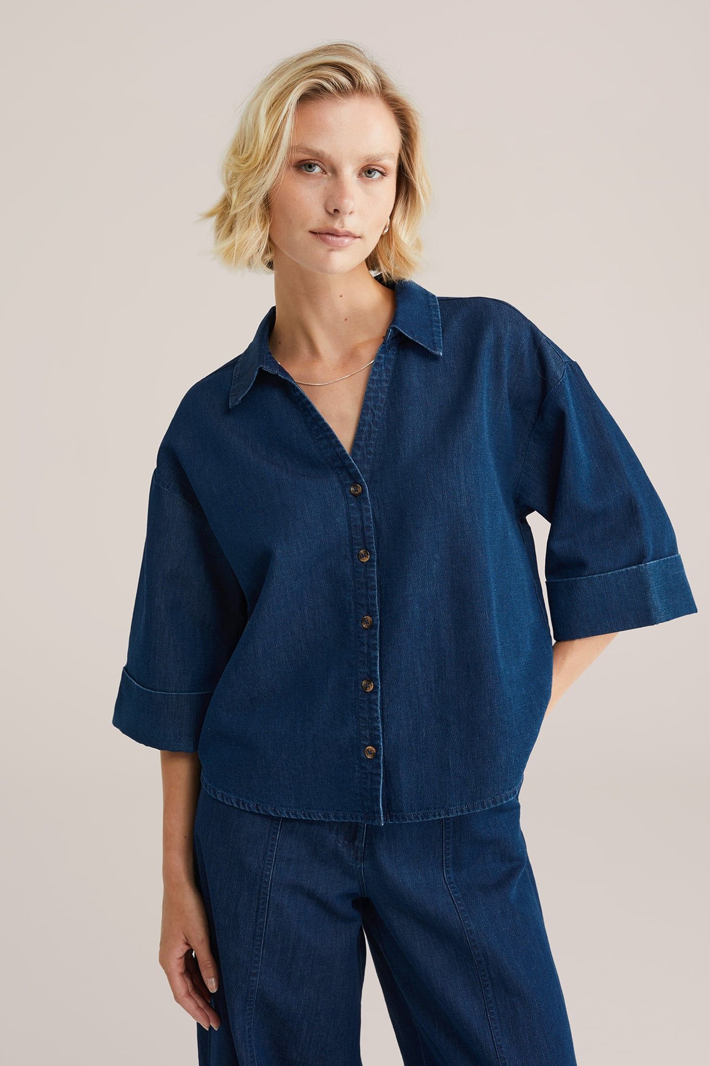 BLOUSE DARK BLUE 1