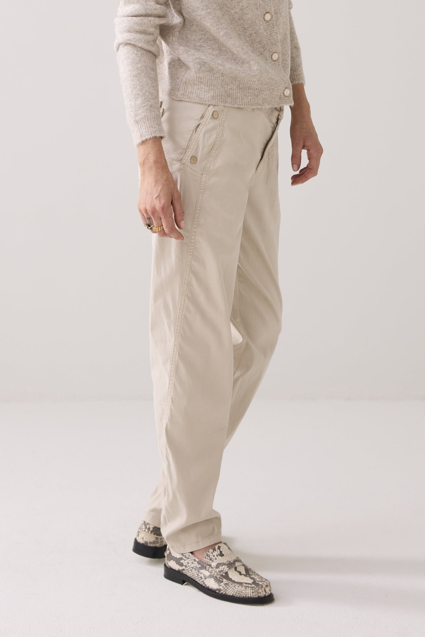 TAPERED SILK STRETCH SATEEN ASH 3